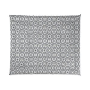 Grey and White Comforter