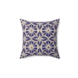Purple Flower Spun Polyester Square Pillow