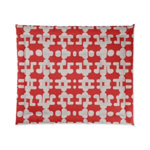 Red and Grey Pattern Comforter (HLC0027)