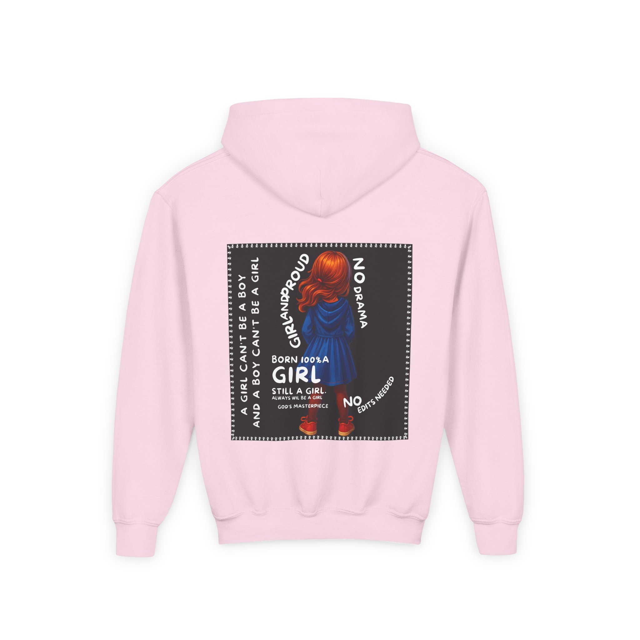 Girl Kids Hoodie - Sweatshirt -Girl is not a boy. - Image 28