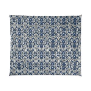 Dark Blue Flower Comforter (HLC0011)