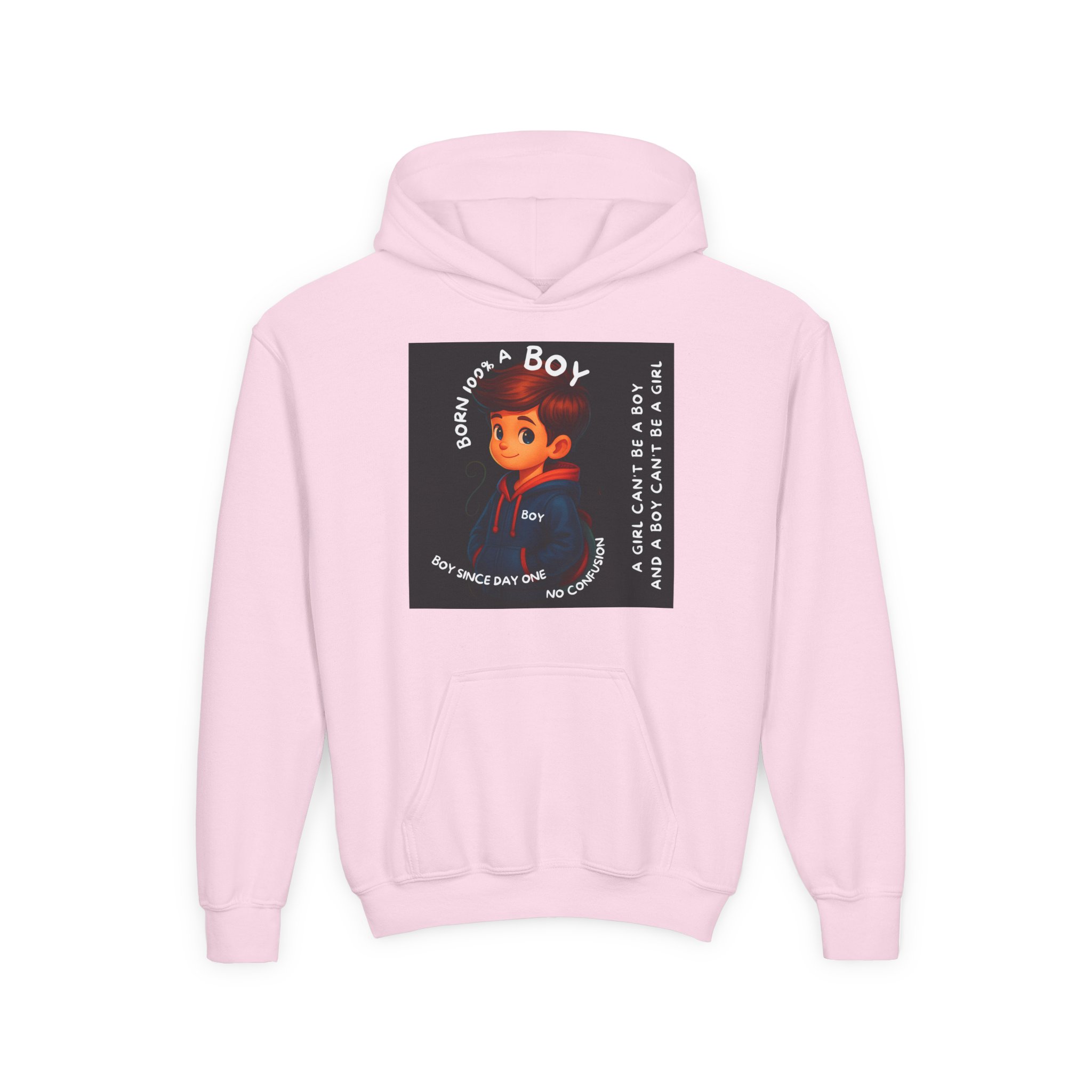 Boy Kids Hoodie - Sweatshirt, Boy is not a Girl - Image 27
