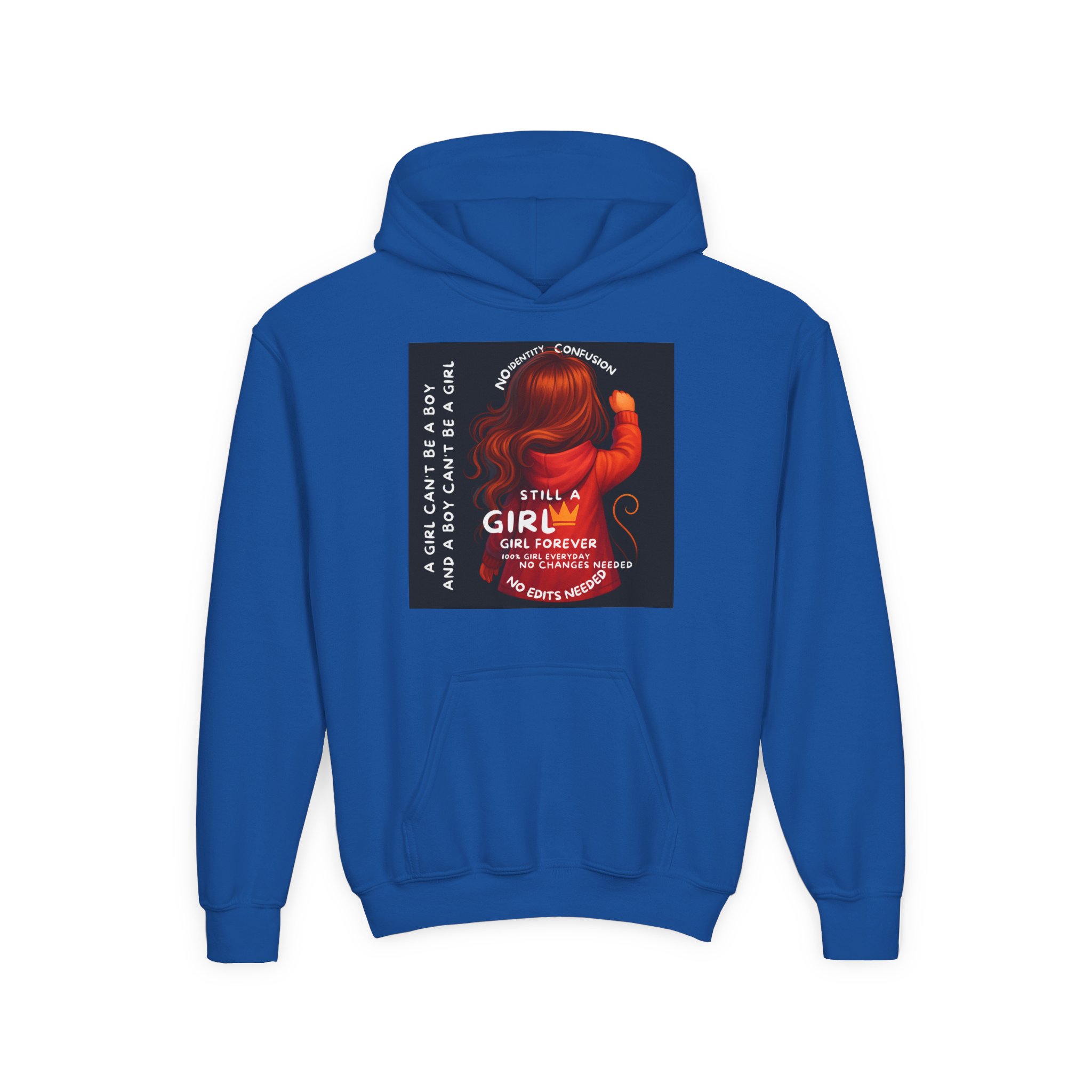 Girl Kids Hoodie - Sweatshirt -Girl is not a boy. - Image 21