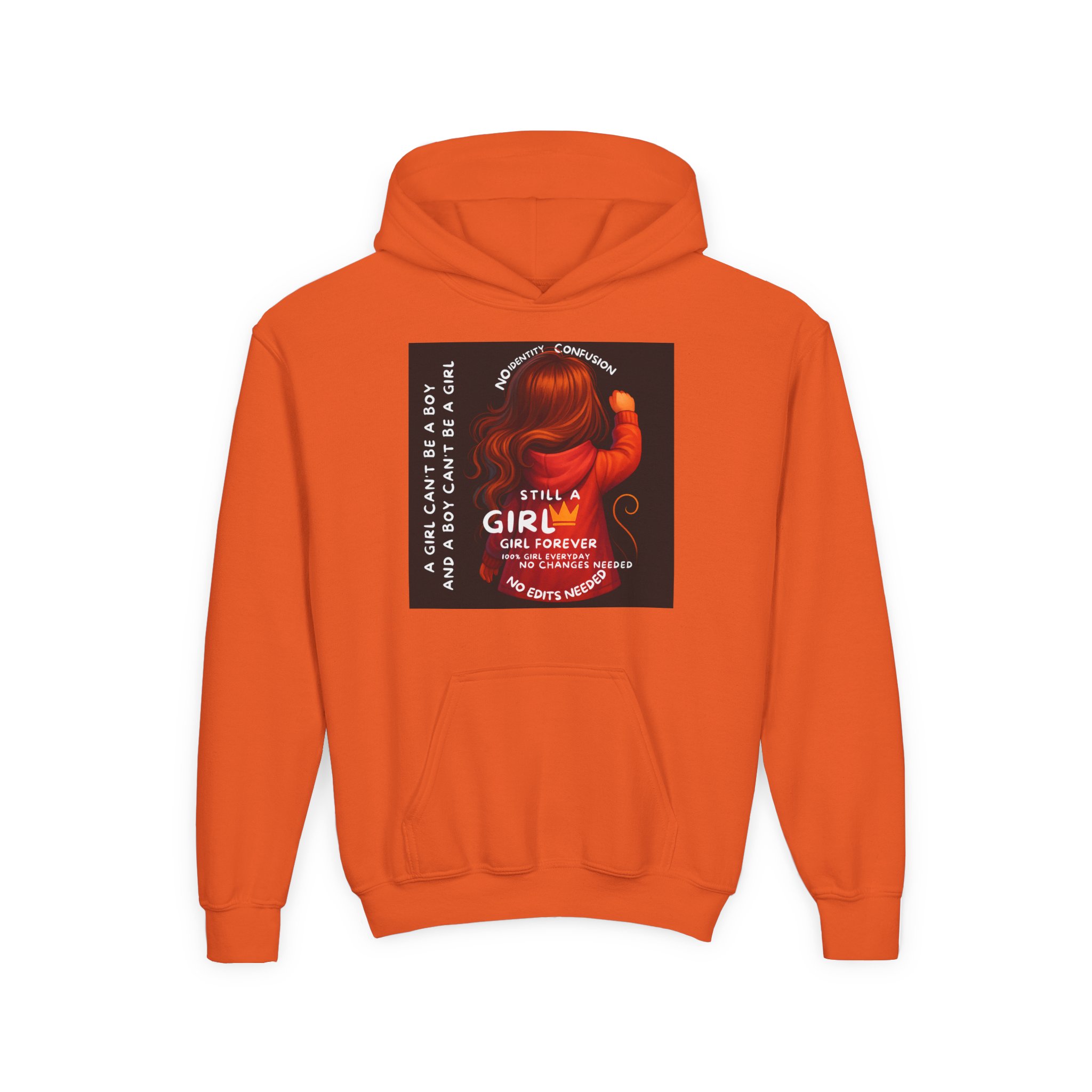 Girl Kids Hoodie - Sweatshirt -Girl is not a boy. - Image 9