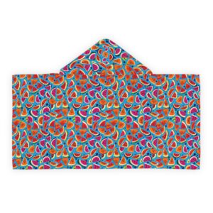 Watermelon Print Youth Hooded Towel - Perfect for Beach Days and Pool Parties (HLKT0018)