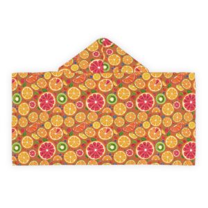 Fruit Slice Youth Hooded Towel - Vibrant Beach or Bathtime Wrap (HLKT0019)