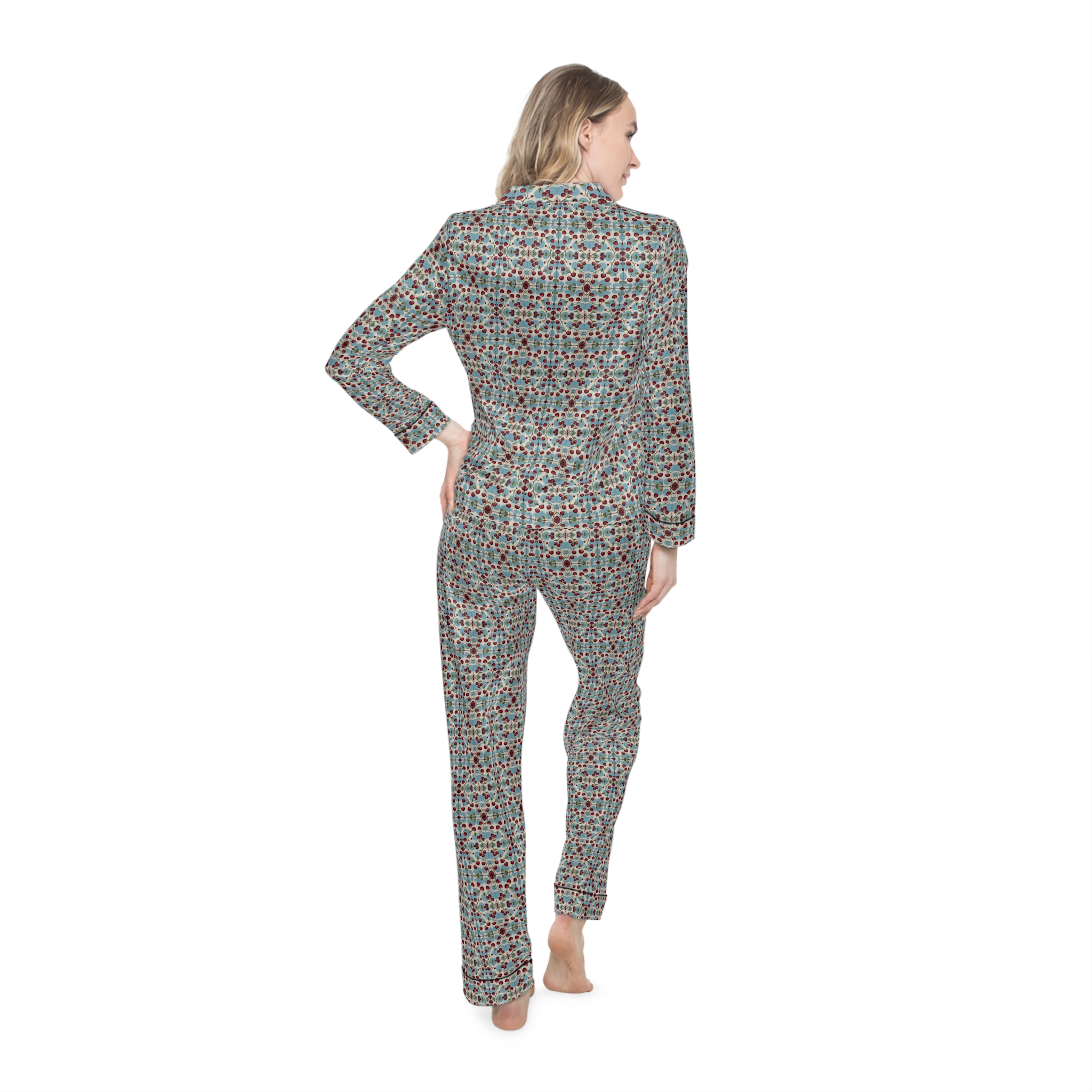 Cherrieville Women's Satin Pajamas (HLPJ0081) - Image 4