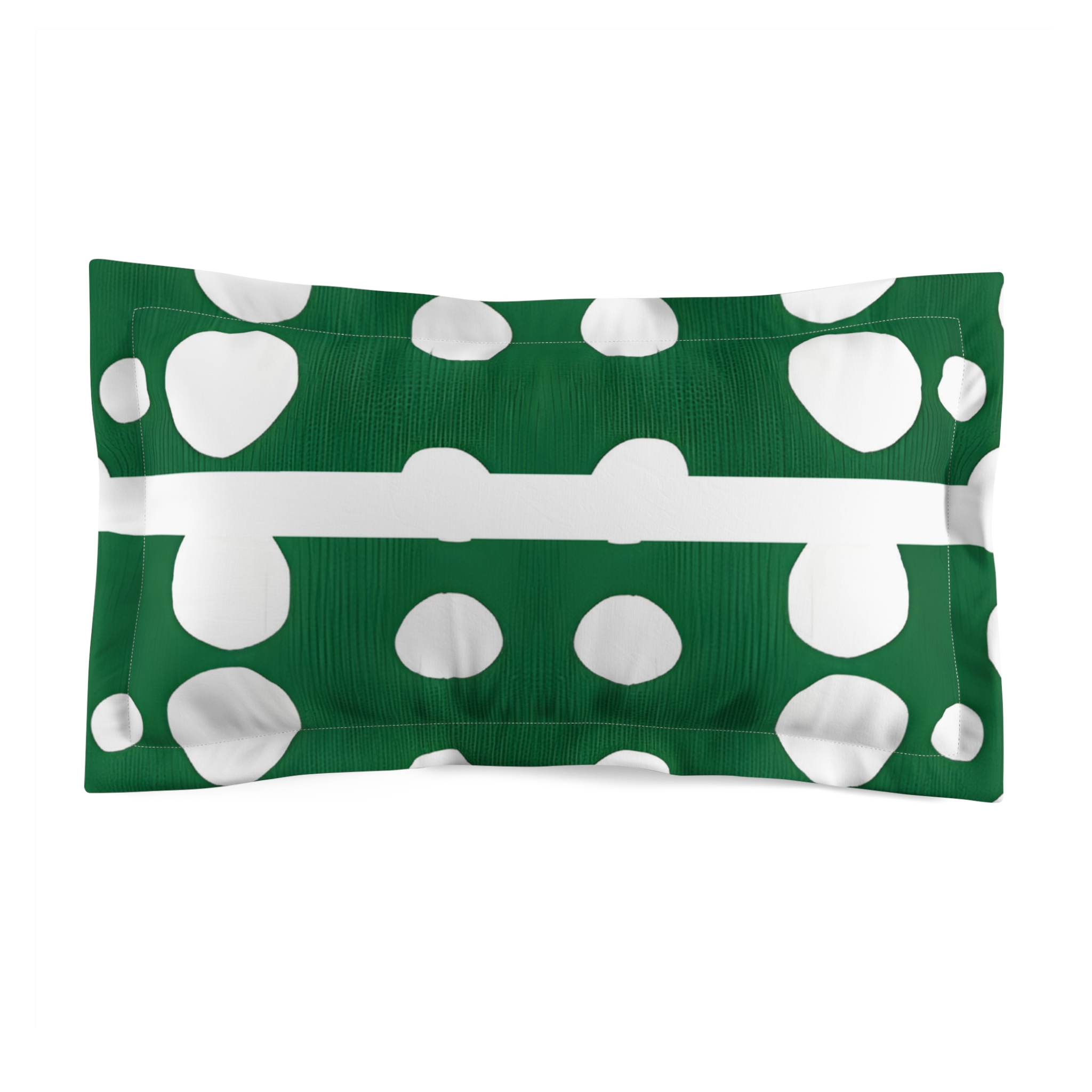 Green Pokerdot Microfiber Pillow Sham (HLPS0014)