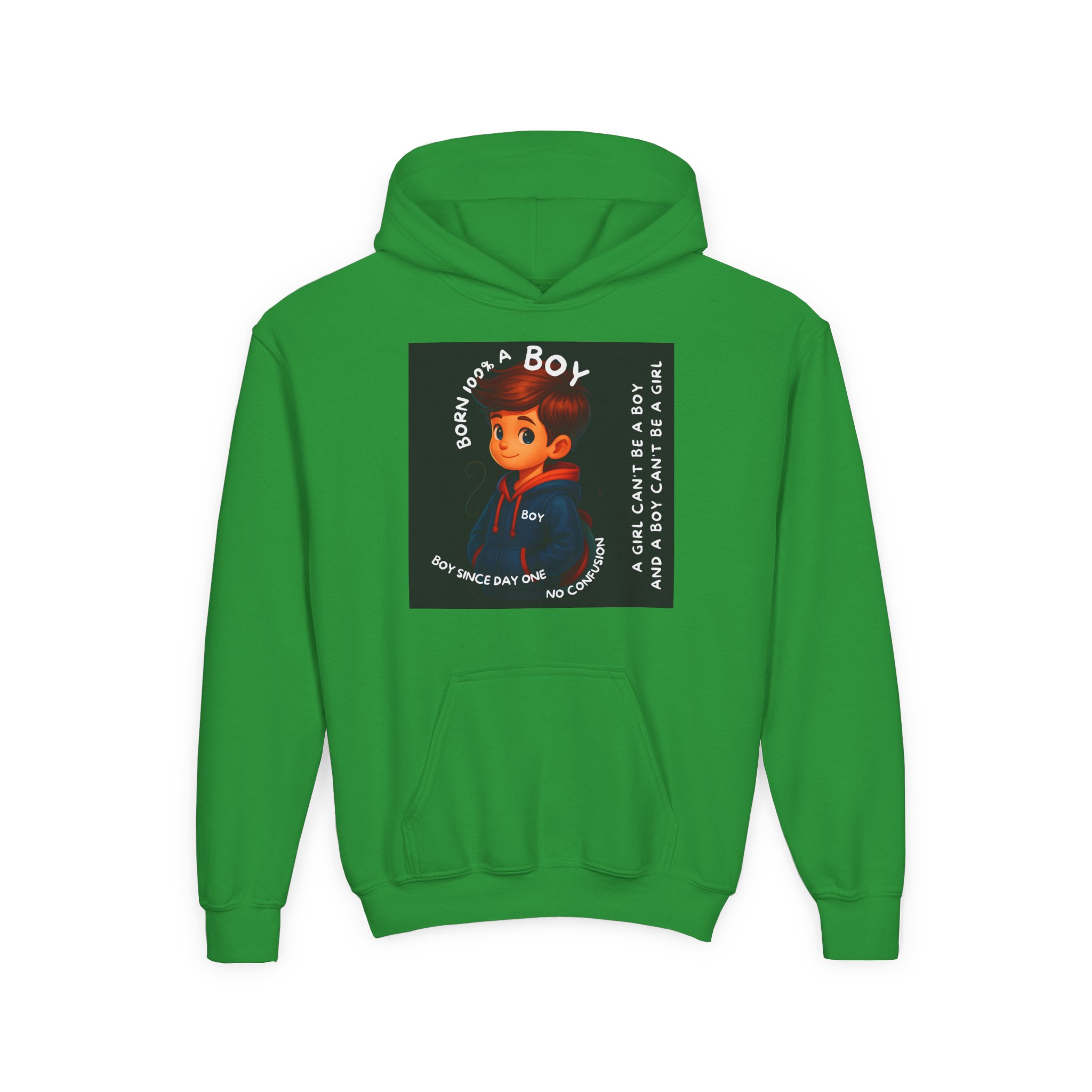 Boy Kids Hoodie - Sweatshirt, Boy is not a Girl - Image 15