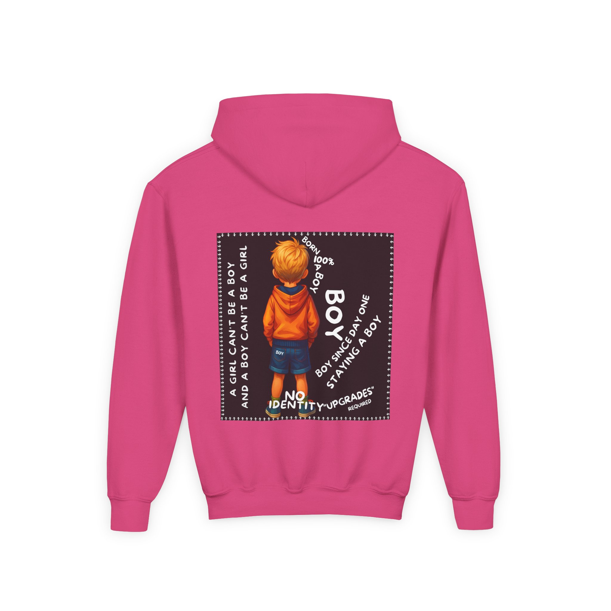 Boy Kids Hoodie - Sweatshirt, Boy is not a Girl - Image 30