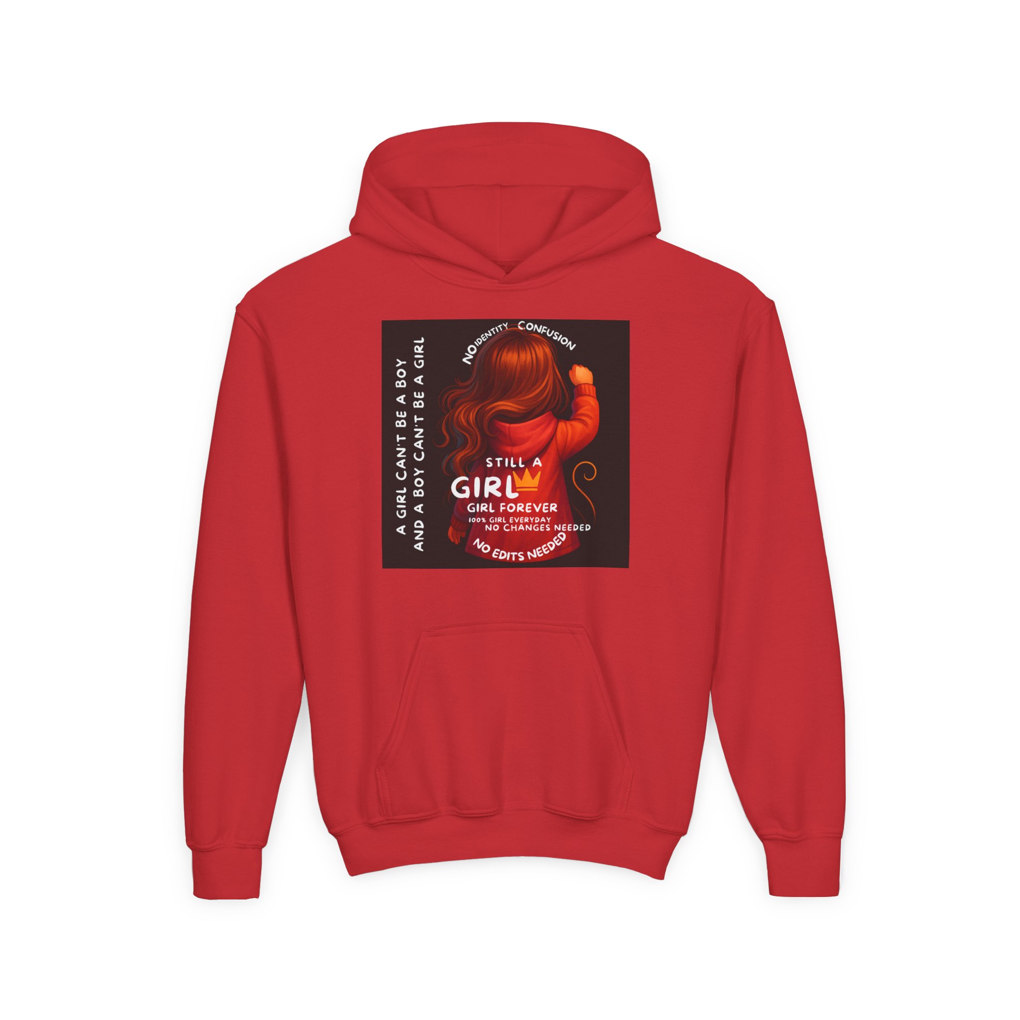 Girl Kids Hoodie - Sweatshirt -Girl is not a boy. - Image 31