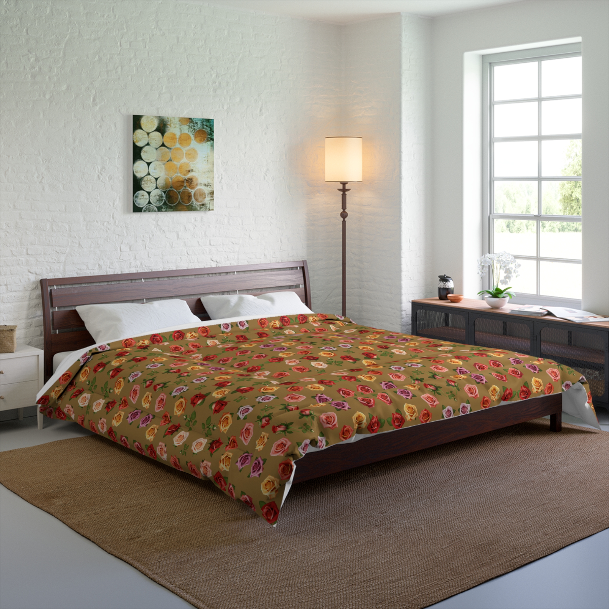 Light Brown Rose Comforter (HLC0018) - Image 2