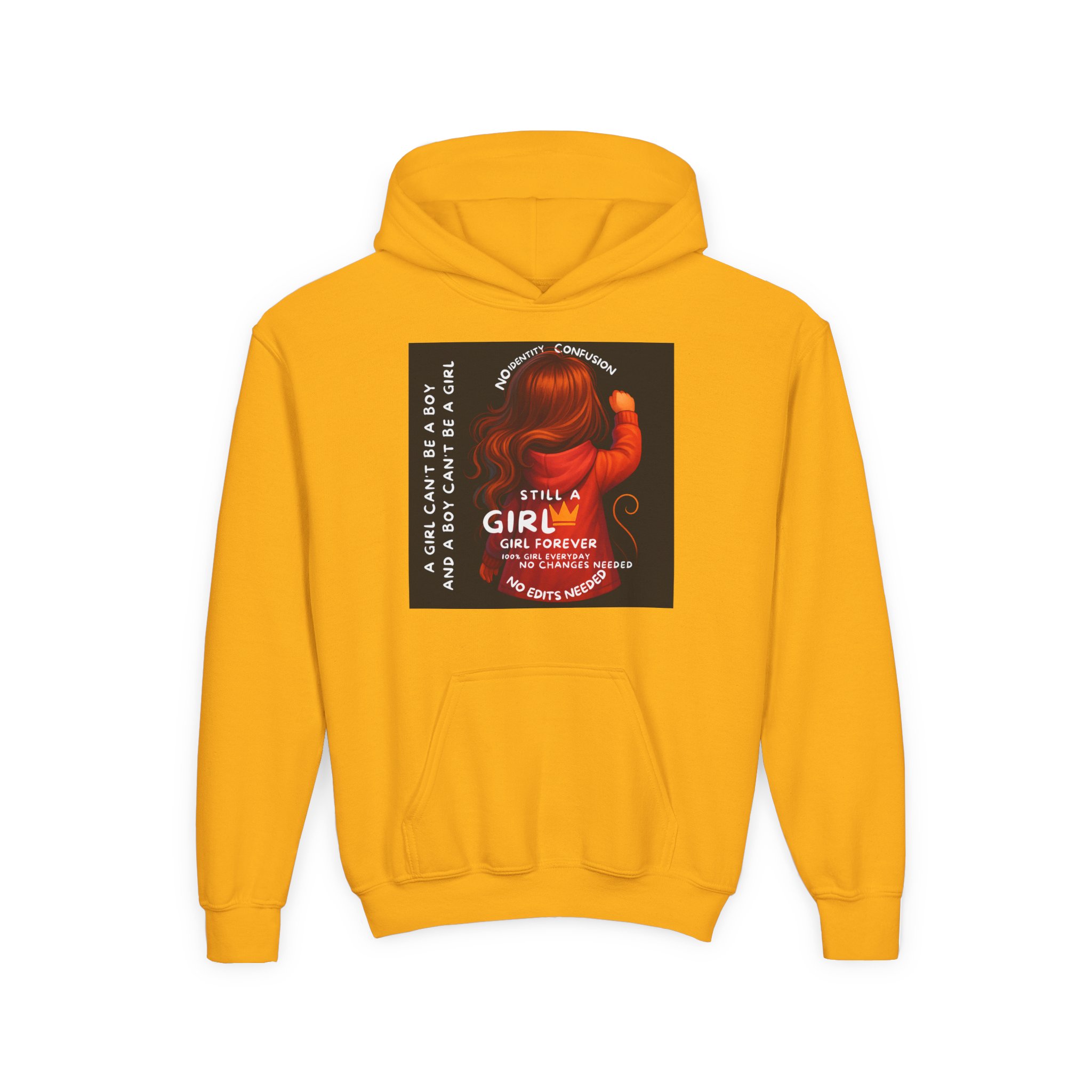 Girl Kids Hoodie - Sweatshirt -Girl is not a boy. - Image 7