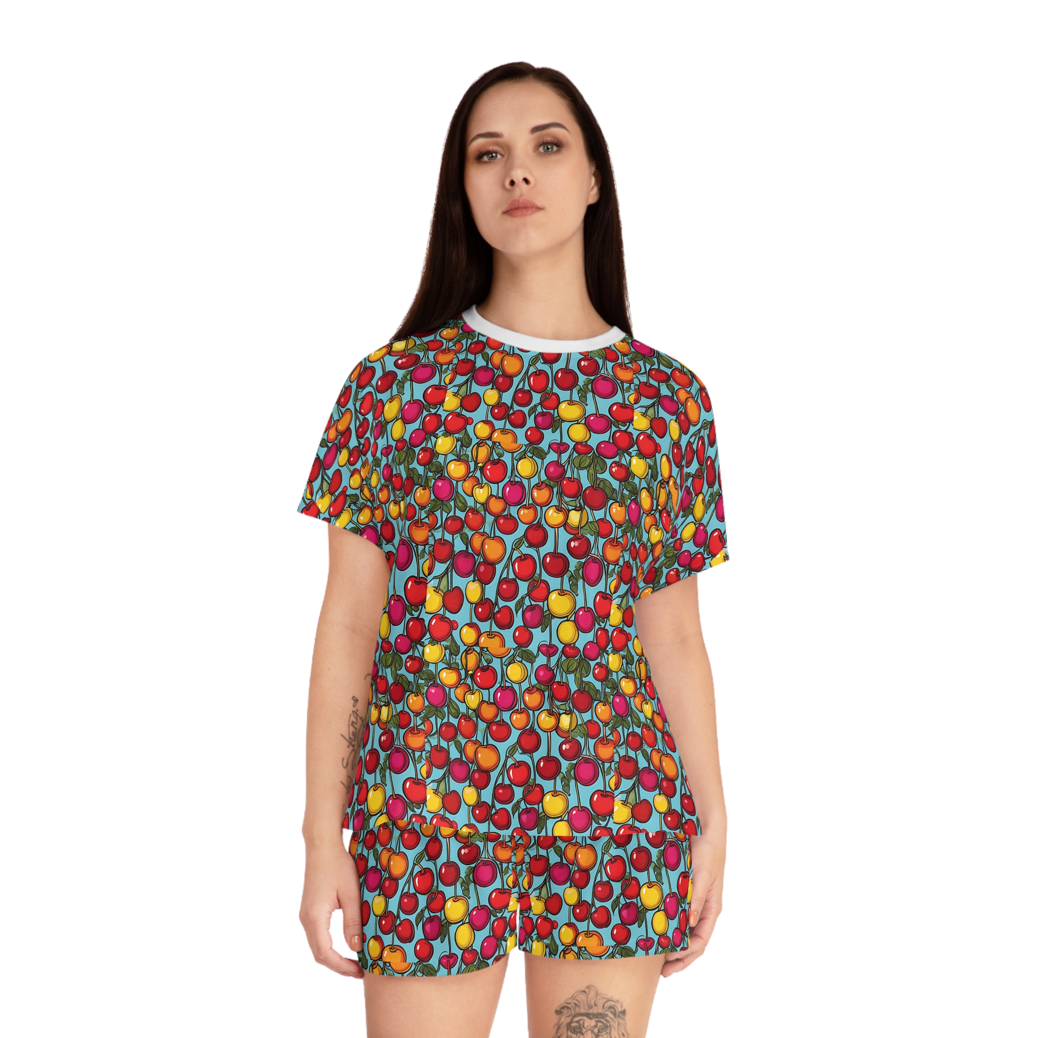 Cherries Women's Short Pajama Set (HLSPJ0002) - Image 4