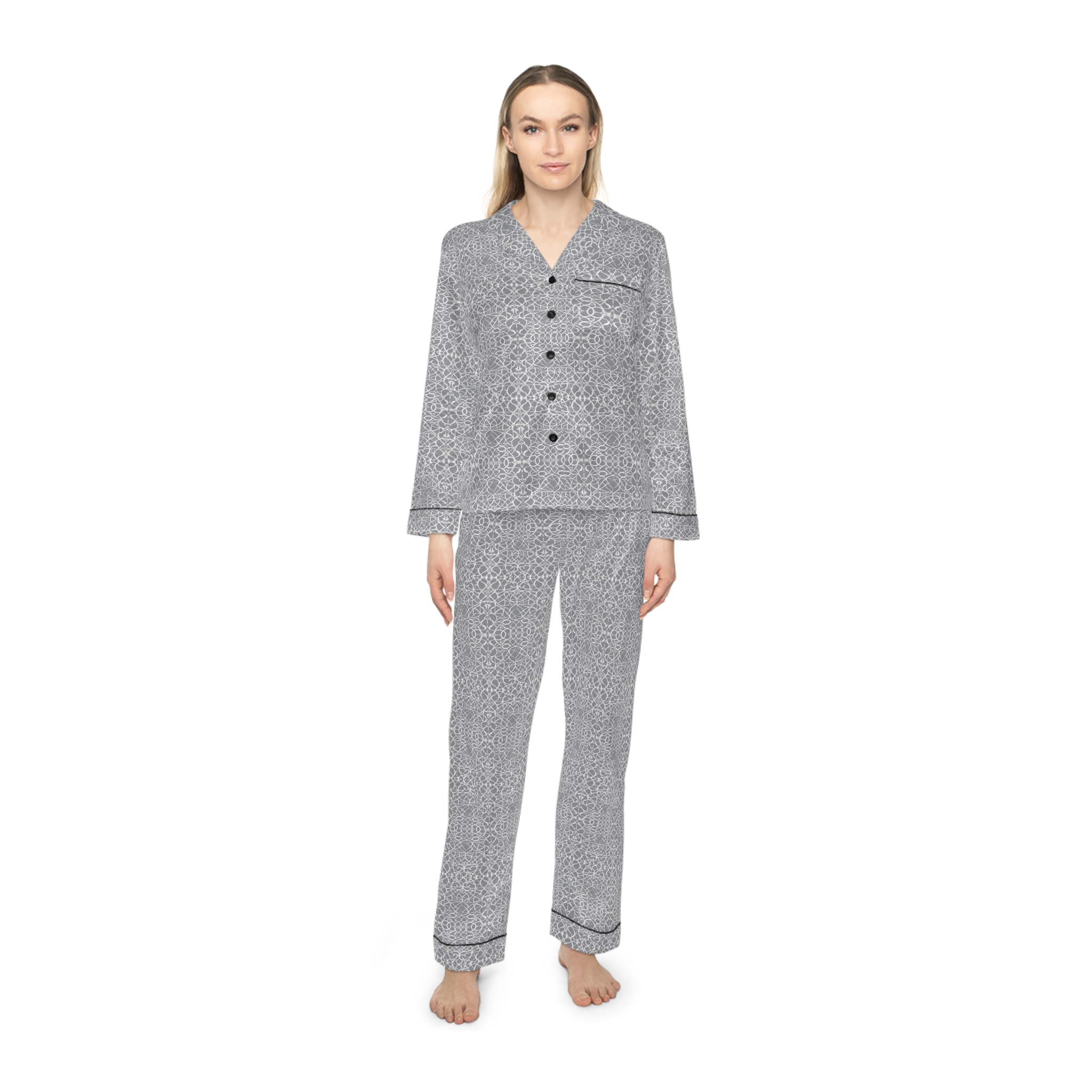 Essence Women's Satin Pajamas (HLPJ0078) - Image 3