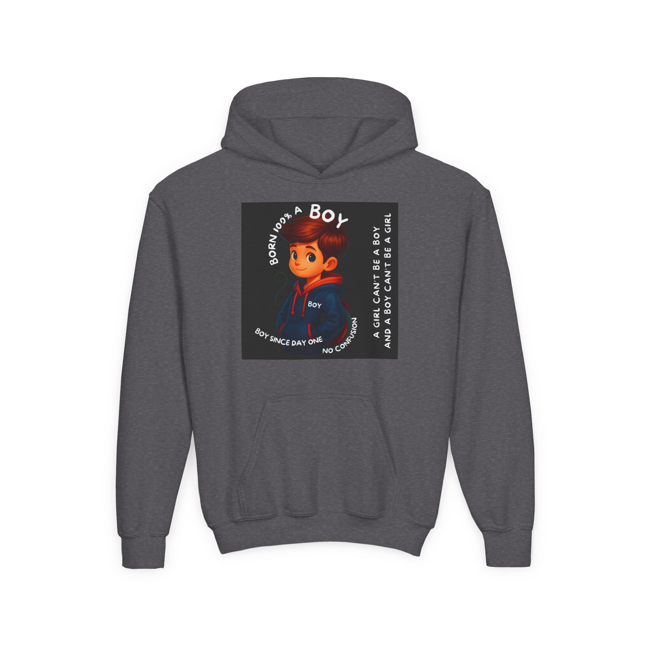 Boy Kids Hoodie - Sweatshirt, Boy is not a Girl - Image 17