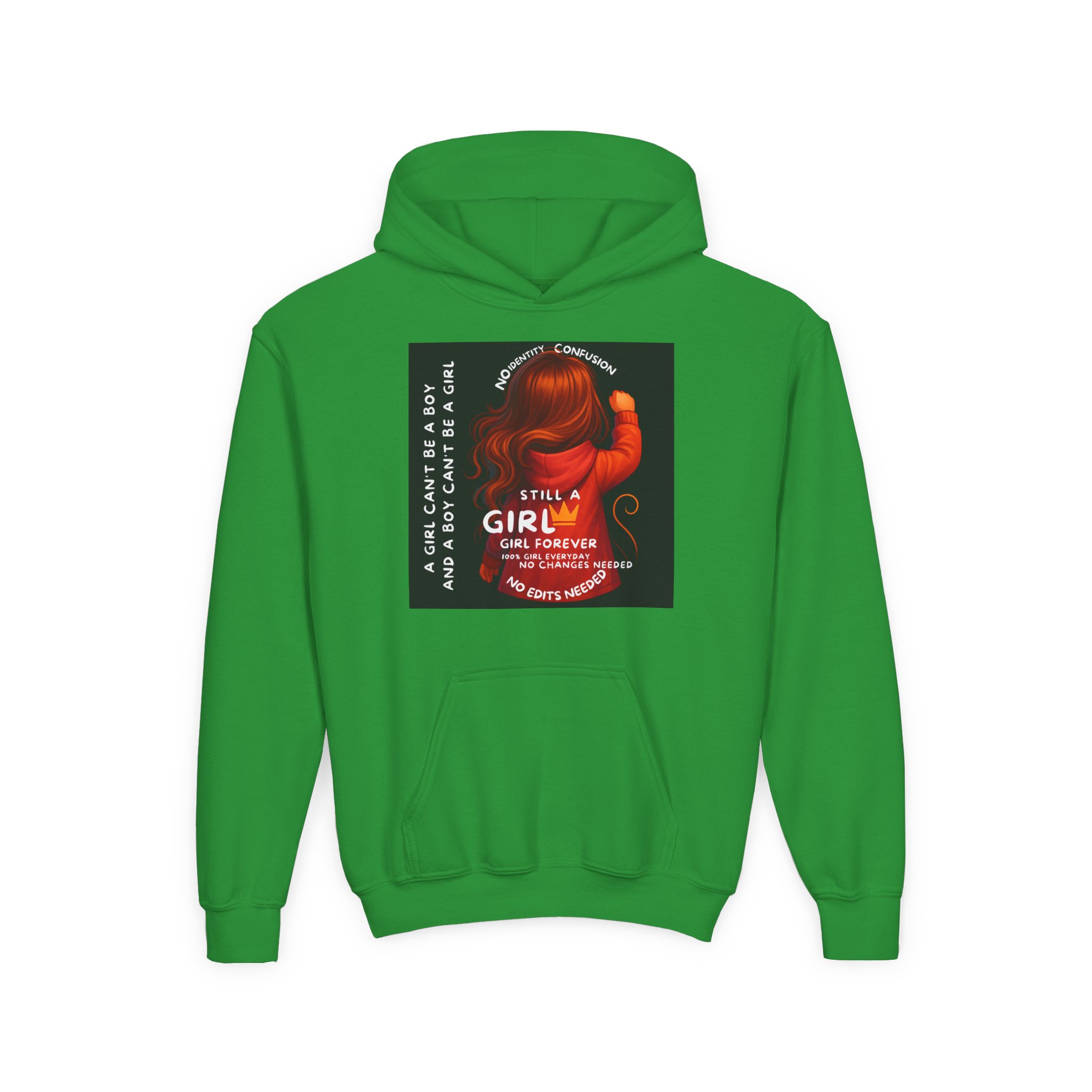 Girl Kids Hoodie - Sweatshirt -Girl is not a boy. - Image 15