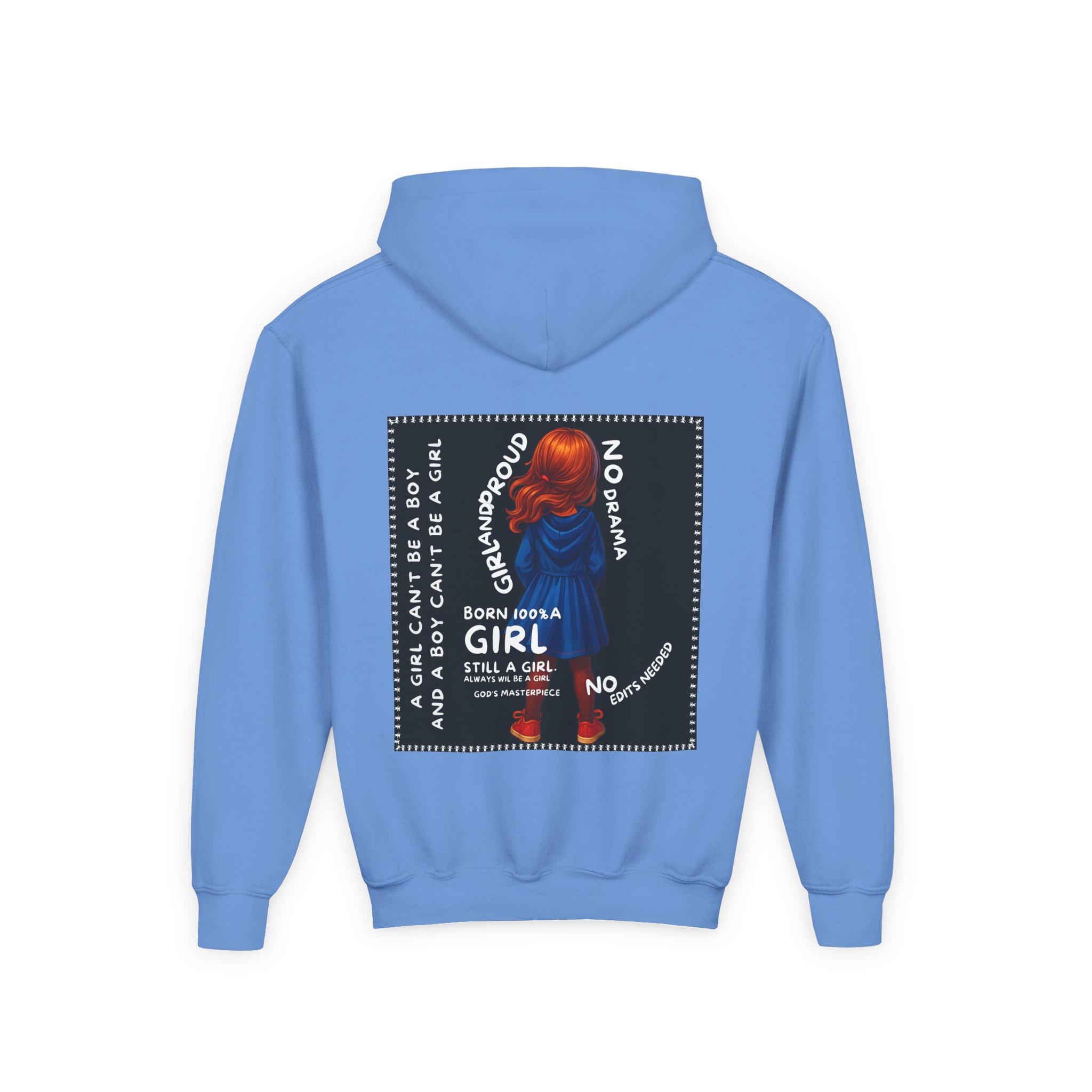 Girl Kids Hoodie - Sweatshirt -Girl is not a boy. - Image 20