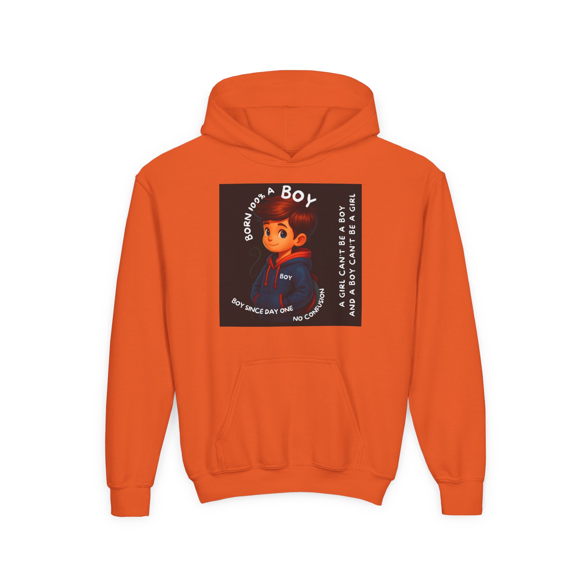 Boy Kids Hoodie - Sweatshirt, Boy is not a Girl - Image 9