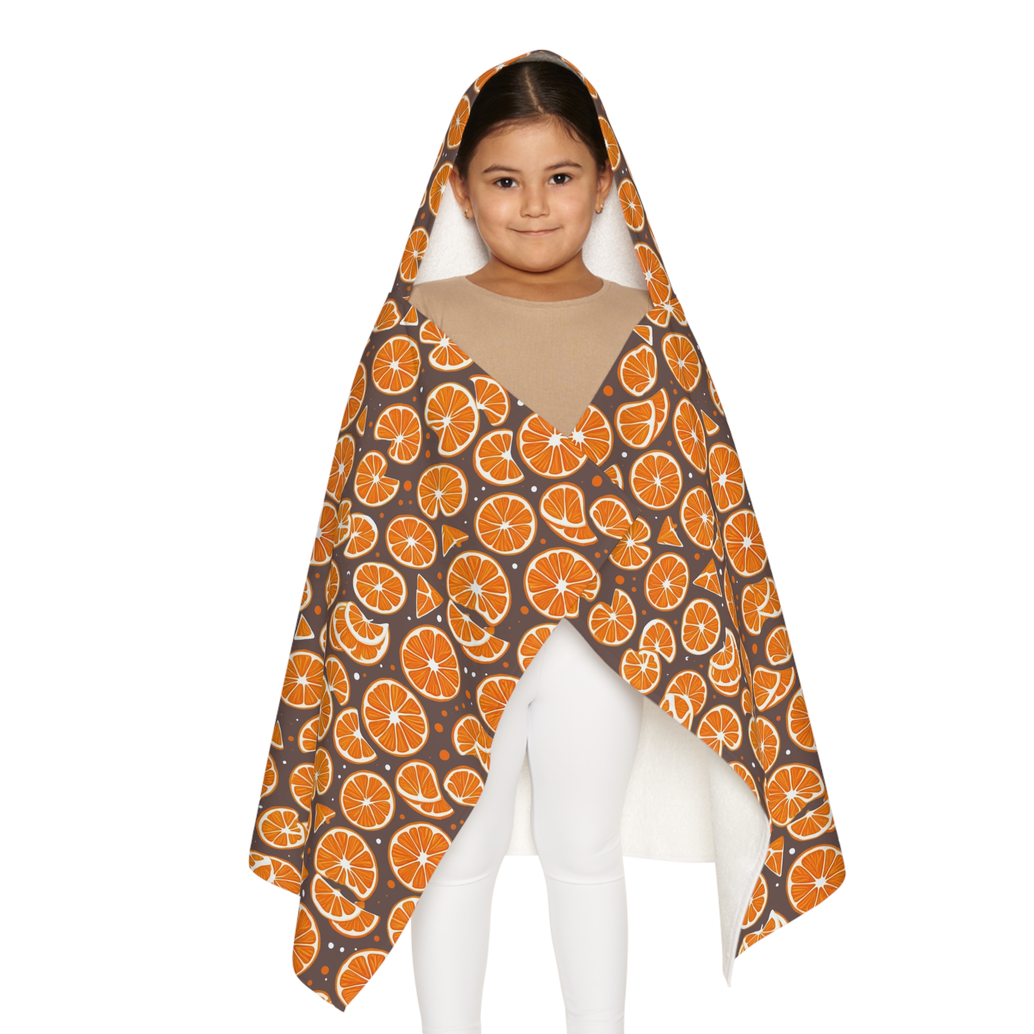 Orange Splash Youth Hooded Towel - Perfect for Beach Days & Bath Time Fun (HLKT0009) - Image 3