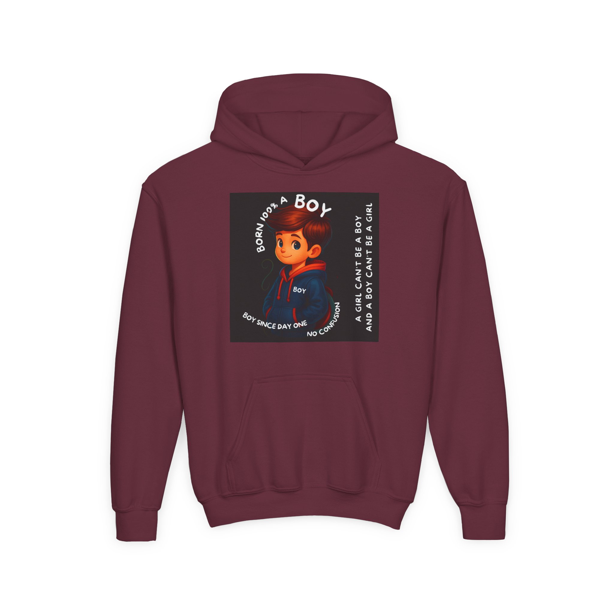 Boy Kids Hoodie - Sweatshirt, Boy is not a Girl - Image 11