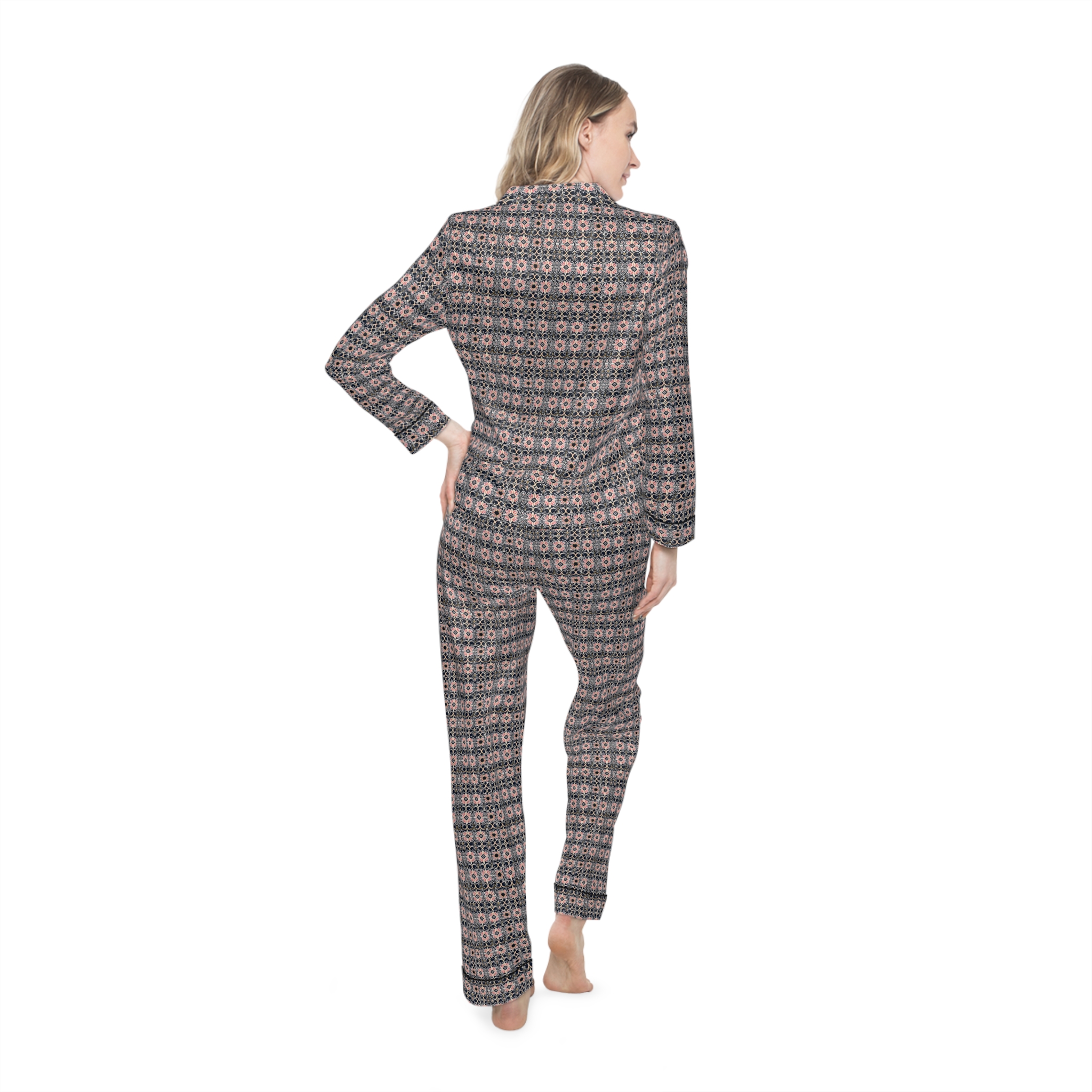 Vibes Women's Satin Pajamas (HLPJ0087) - Image 4