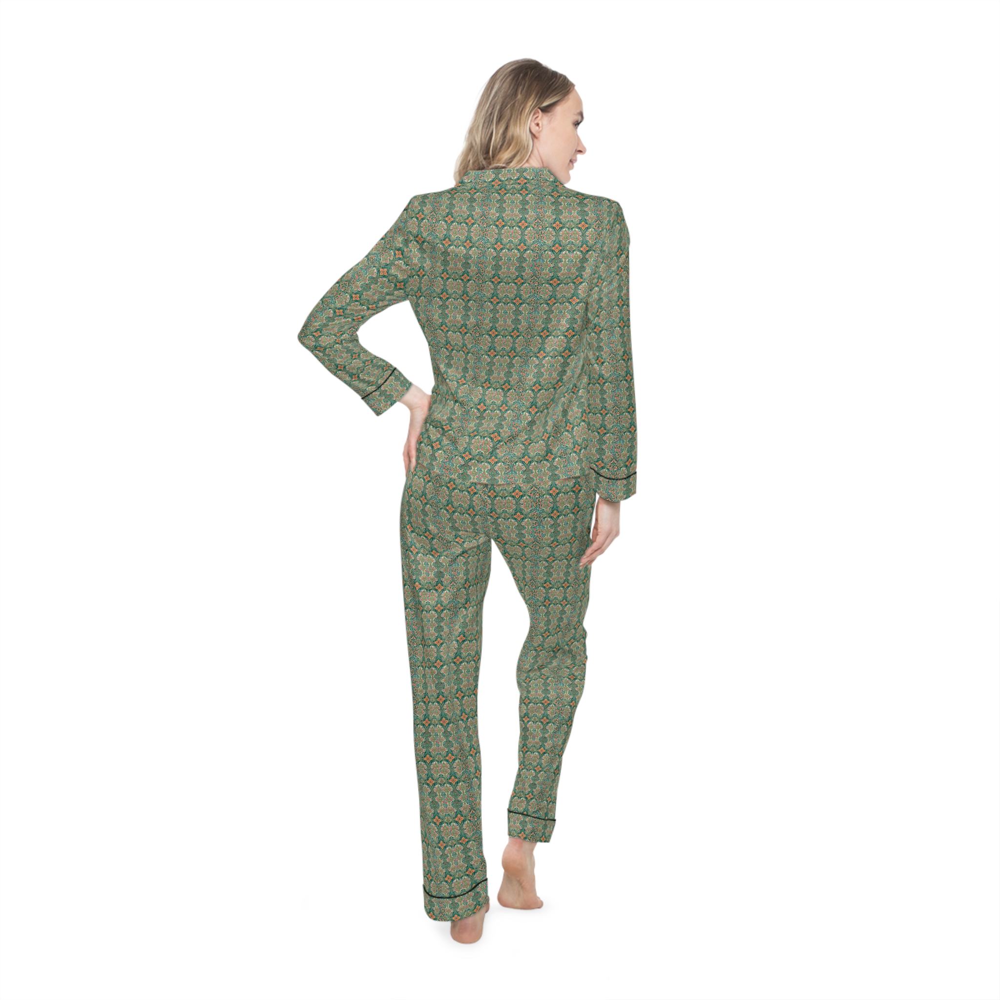 Gilded Women's Satin Pajamas (HLPJ0090) - Image 4