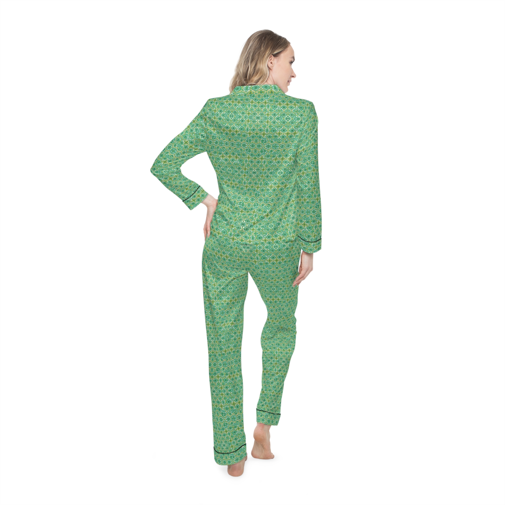 Reverie Women's Satin Pajamas (HLPJ0094) - Image 4