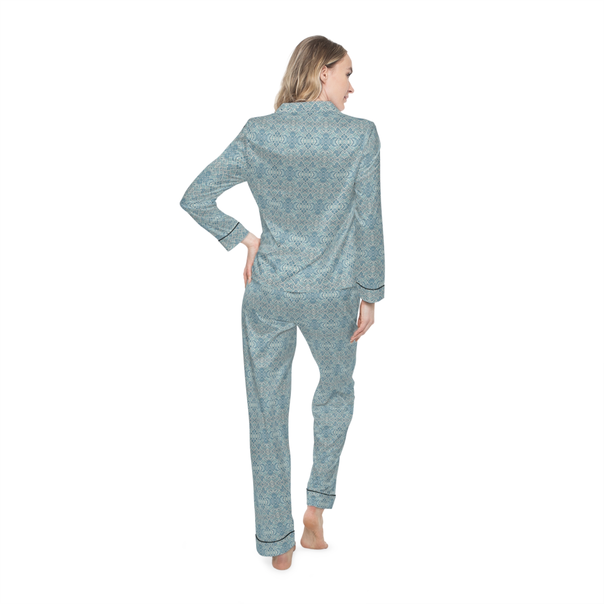 Rest Women's Satin Pajamas (HLPJ0083) - Image 4