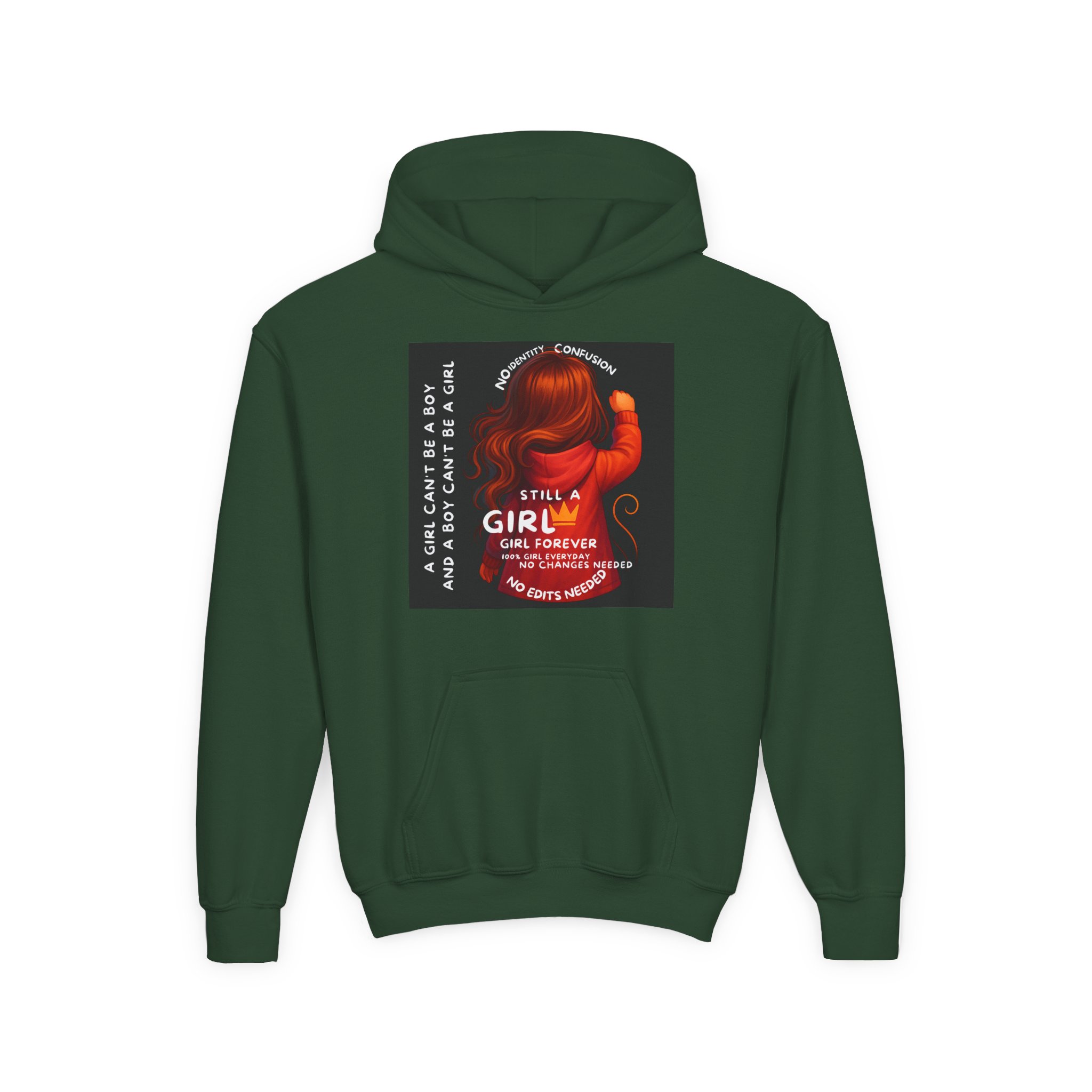 Girl Kids Hoodie - Sweatshirt -Girl is not a boy. - Image 13