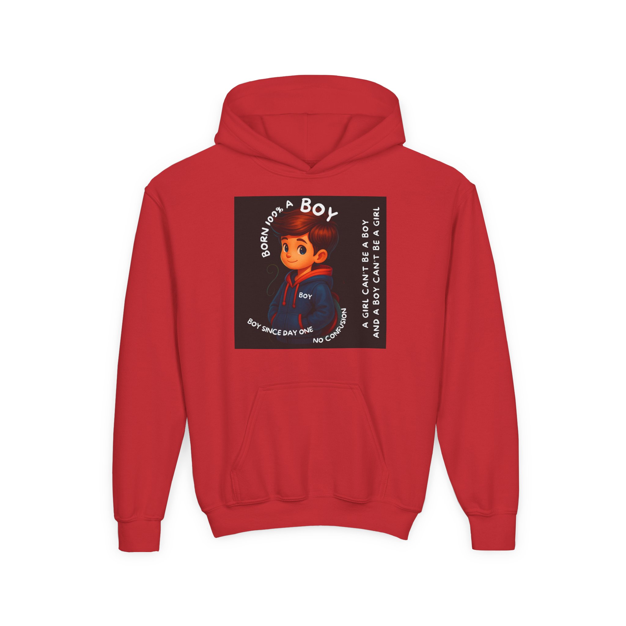 Boy Kids Hoodie - Sweatshirt, Boy is not a Girl - Image 31