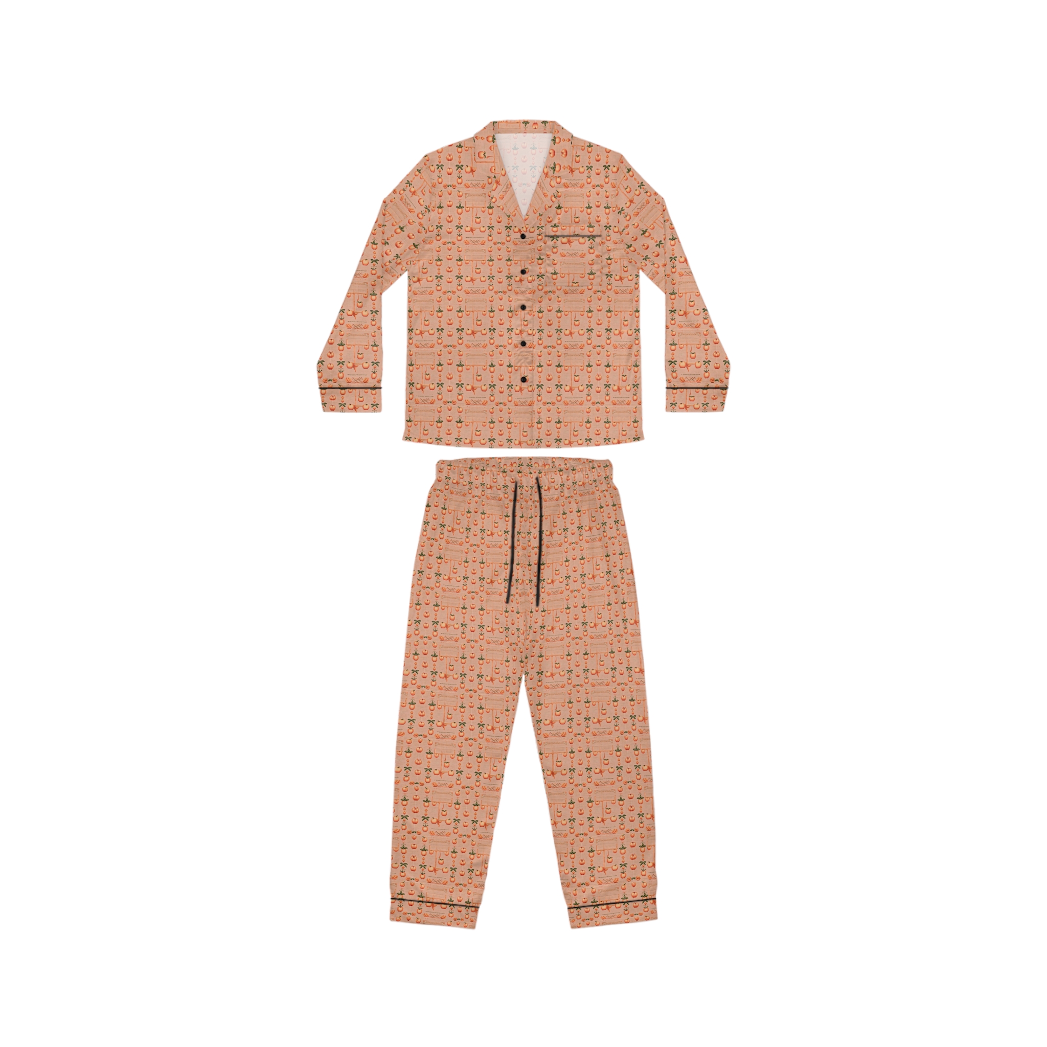Peaches Women's Satin Pajamas (HLPJ0077)