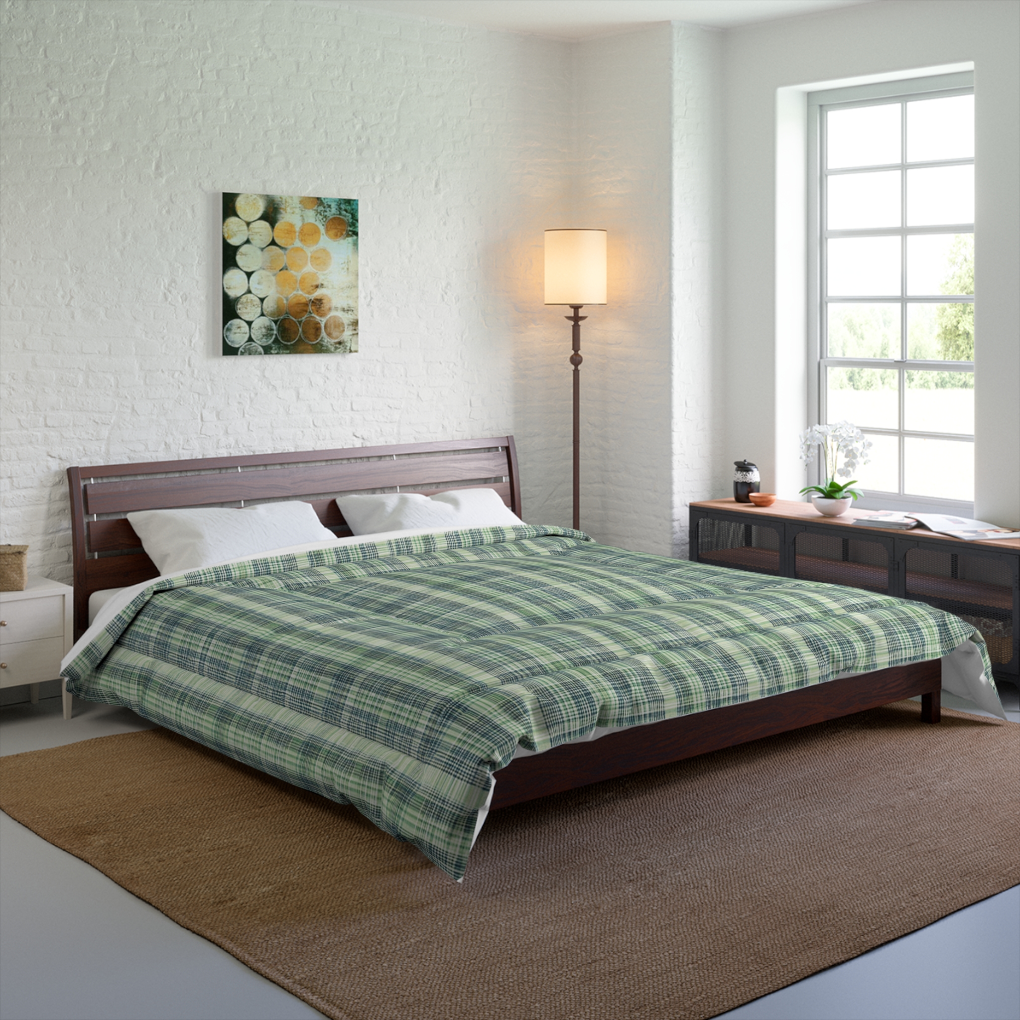 Green Plaid Comforter (HLC0056) - Image 2