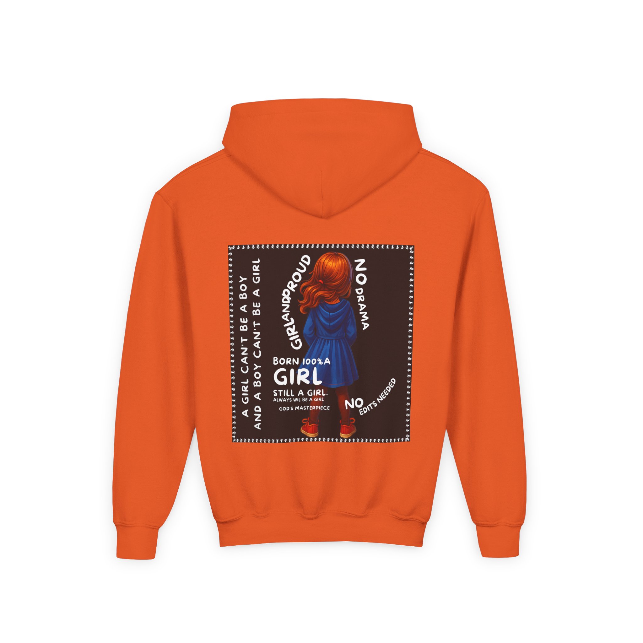 Girl Kids Hoodie - Sweatshirt -Girl is not a boy. - Image 10