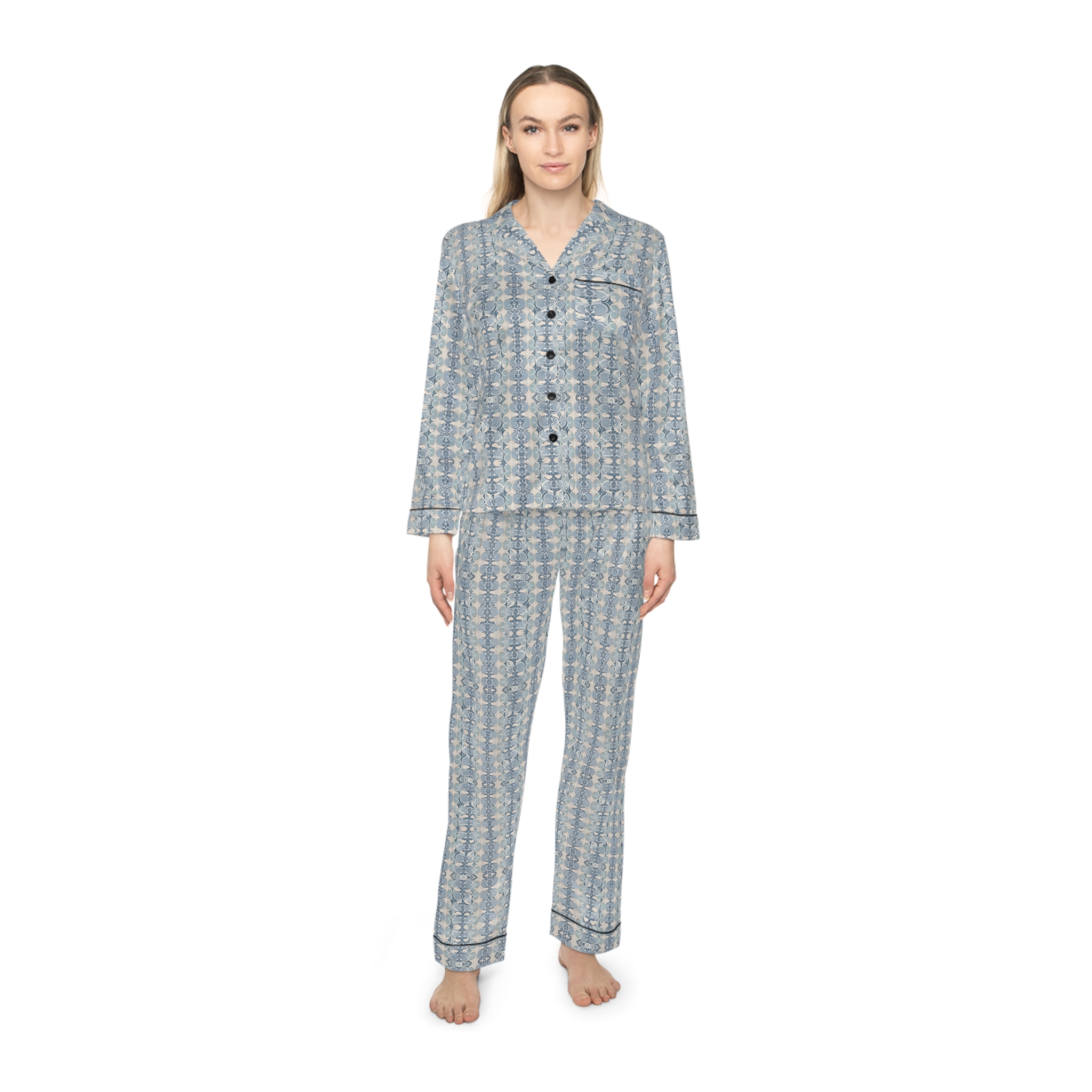 Tides Women's Satin Pajamas (HLPJ0084) - Image 3
