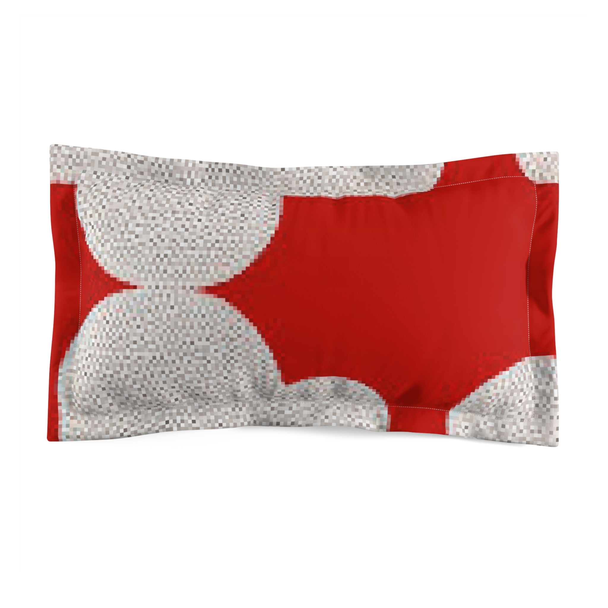 Large red pattern Microfiber Pillow Sham (HLPS0026)
