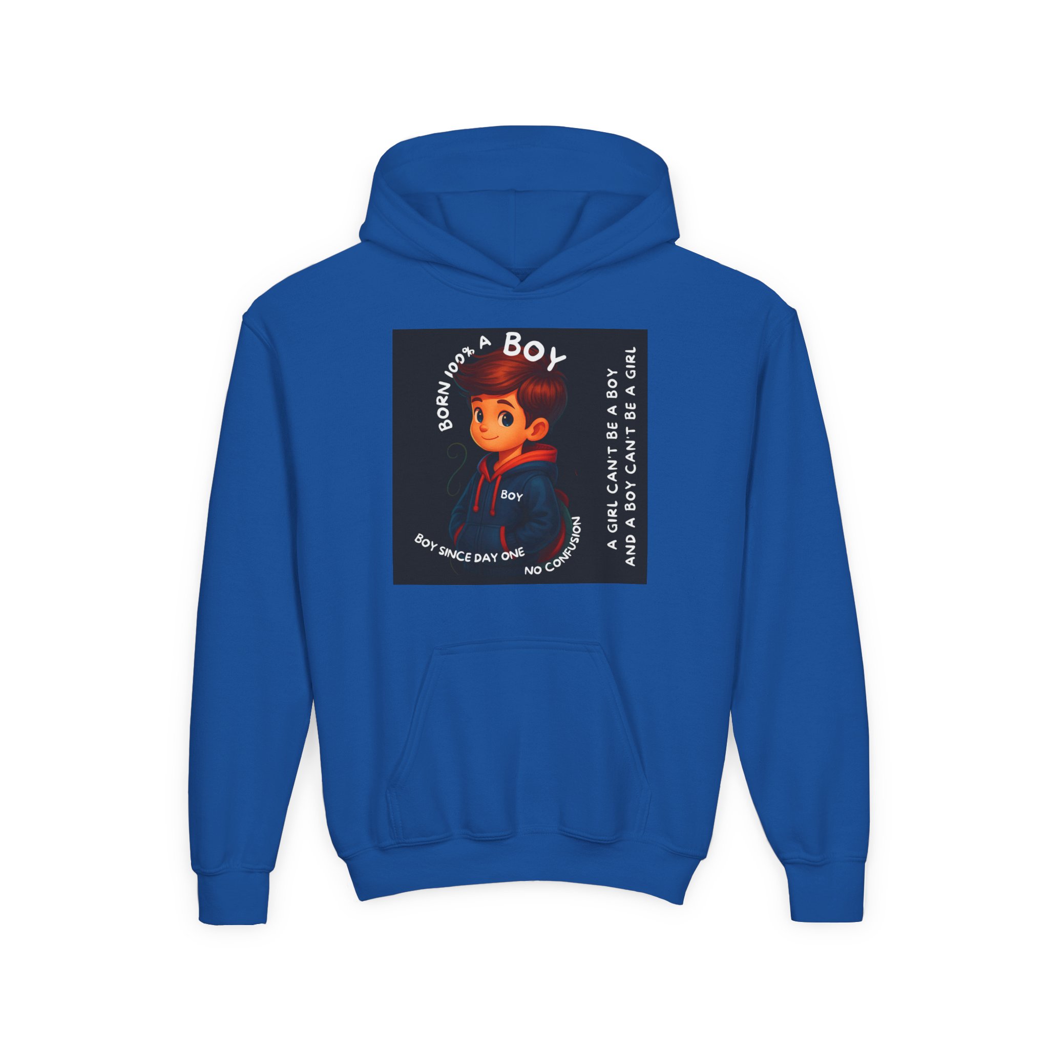 Boy Kids Hoodie - Sweatshirt, Boy is not a Girl - Image 21