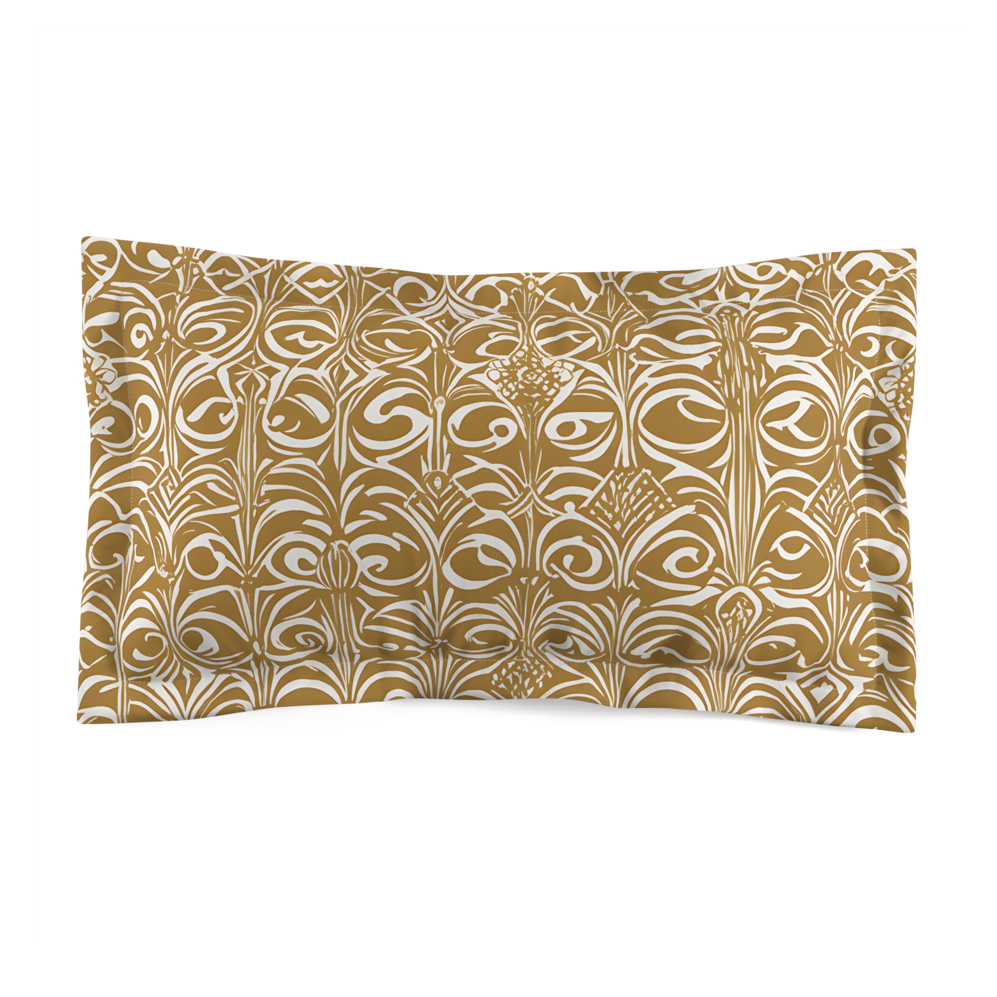 Gold Patterned Microfiber Pillow Sham (HLPS0061)