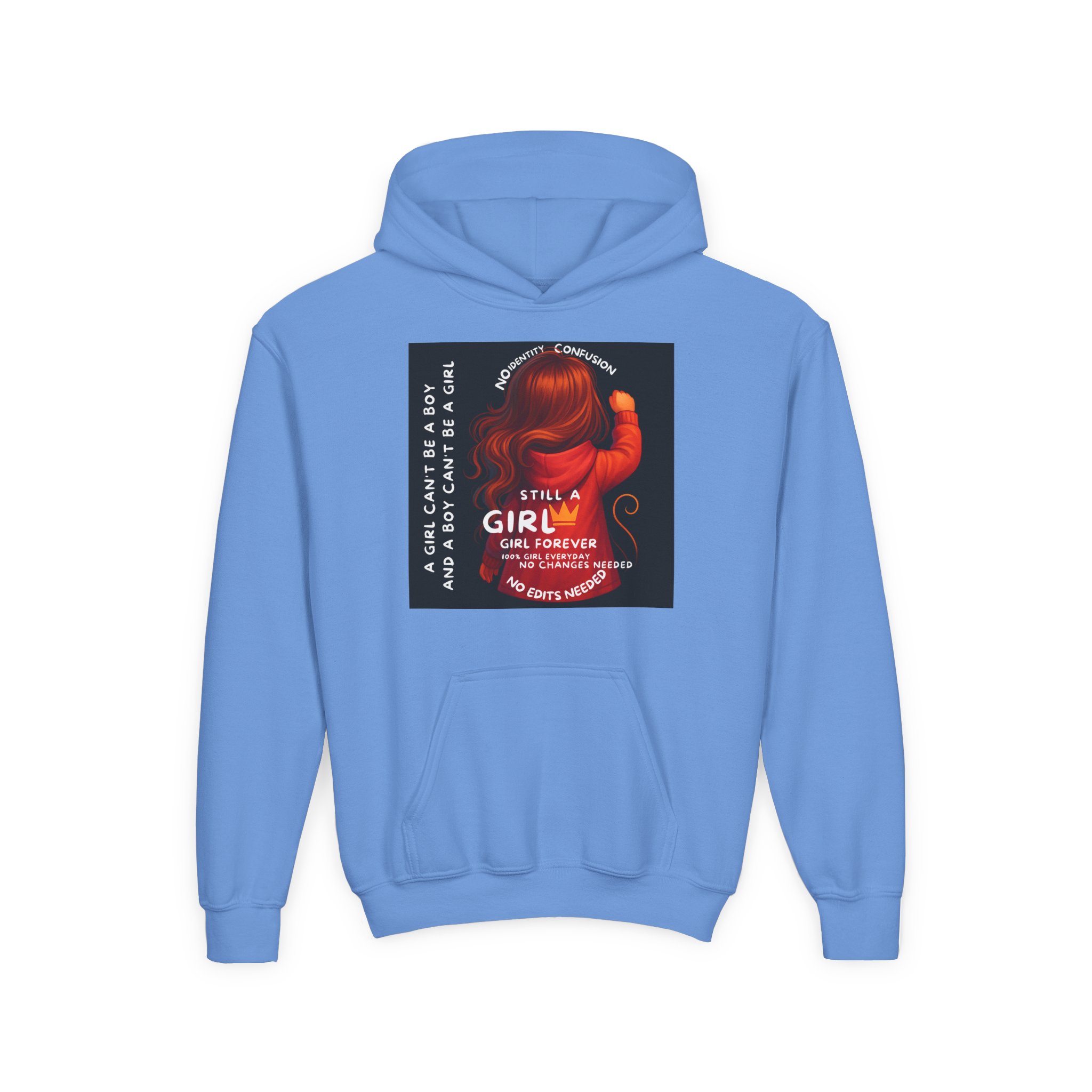 Girl Kids Hoodie - Sweatshirt -Girl is not a boy. - Image 19