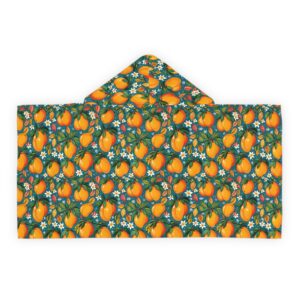 Mango Youth Hooded Towel – Citrus Garden Design for Fun Bath Time (HLKT0015)