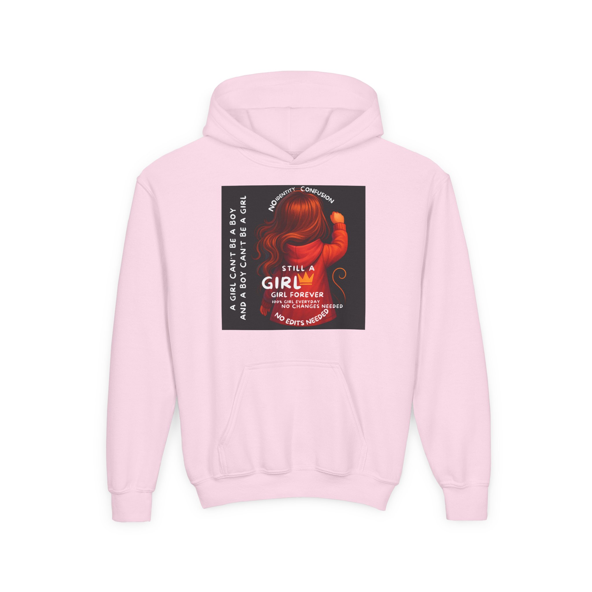 Girl Kids Hoodie - Sweatshirt -Girl is not a boy. - Image 27