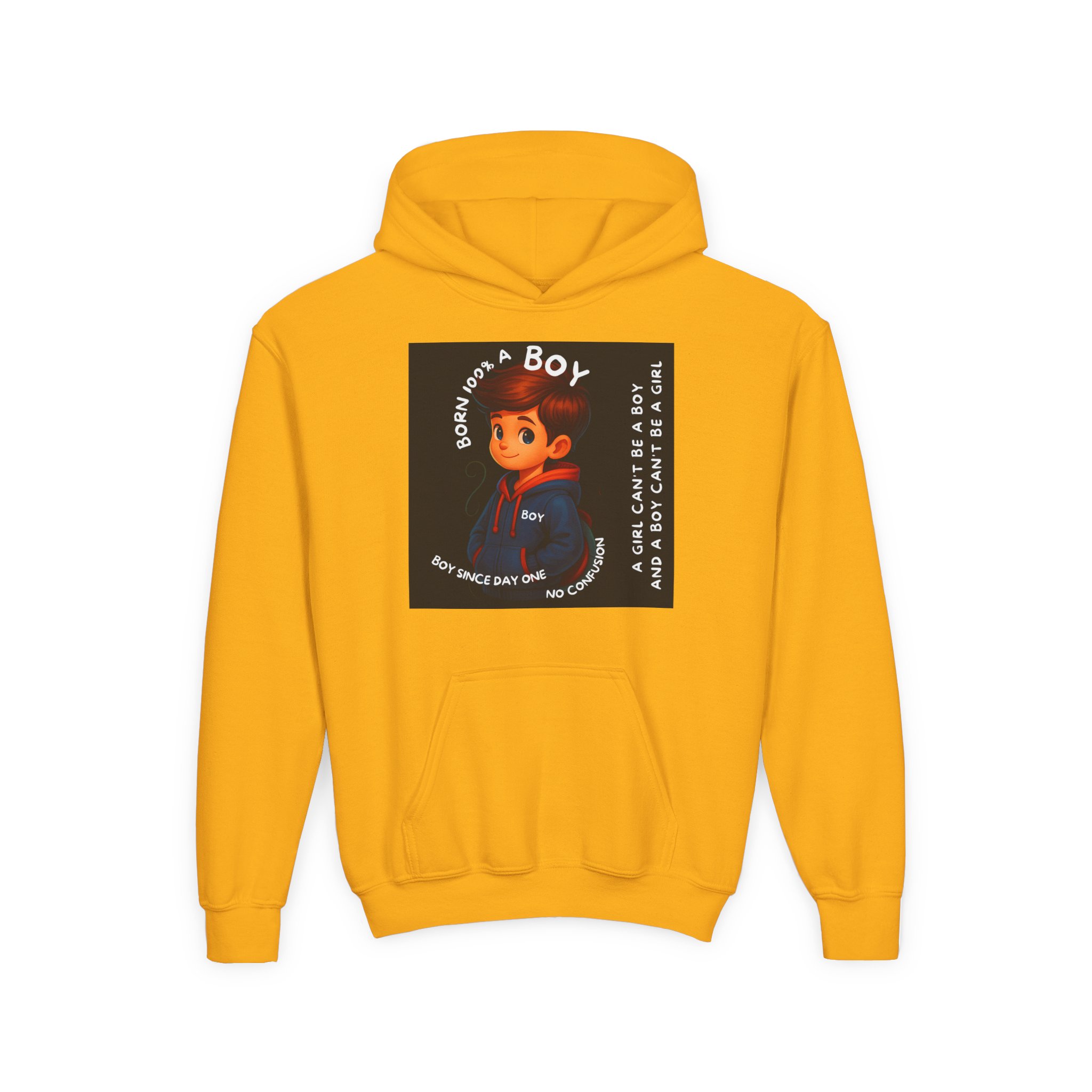 Boy Kids Hoodie - Sweatshirt, Boy is not a Girl - Image 7