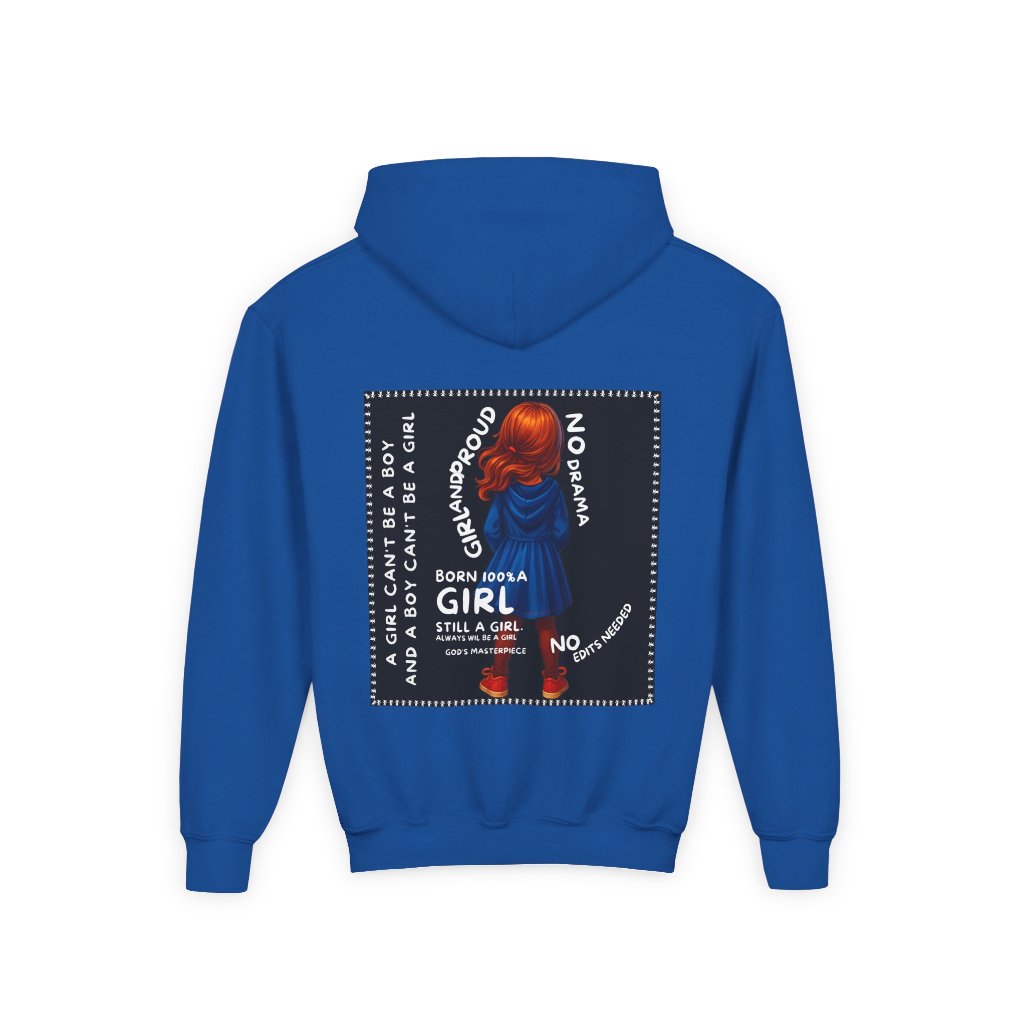 Girl Kids Hoodie - Sweatshirt -Girl is not a boy. - Image 22