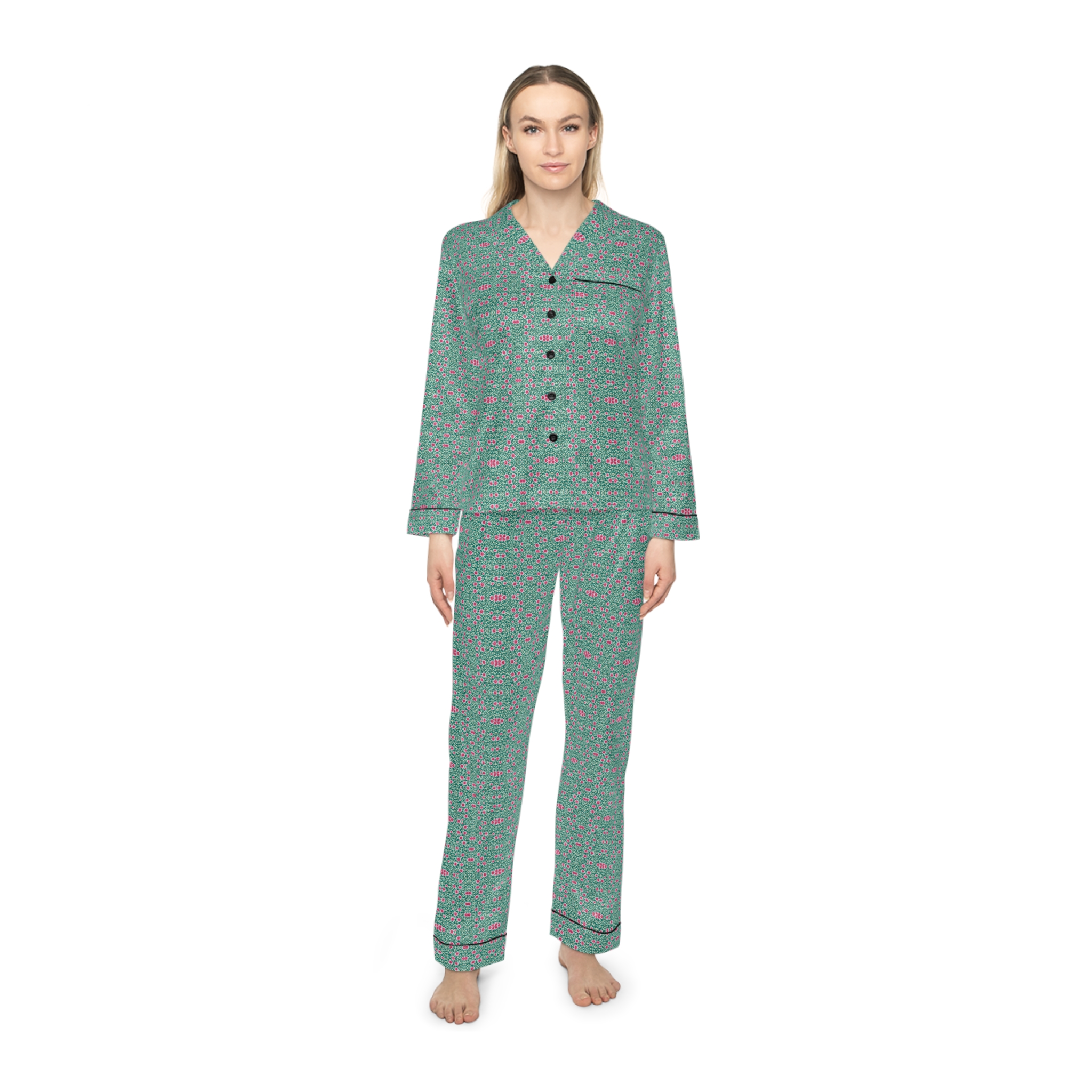 Dawn Women's Satin Pajamas (HLPJ0095) - Image 3