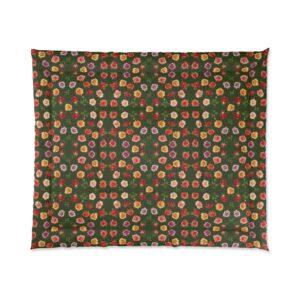 Dark Green Rose Comforter (HLC0016)