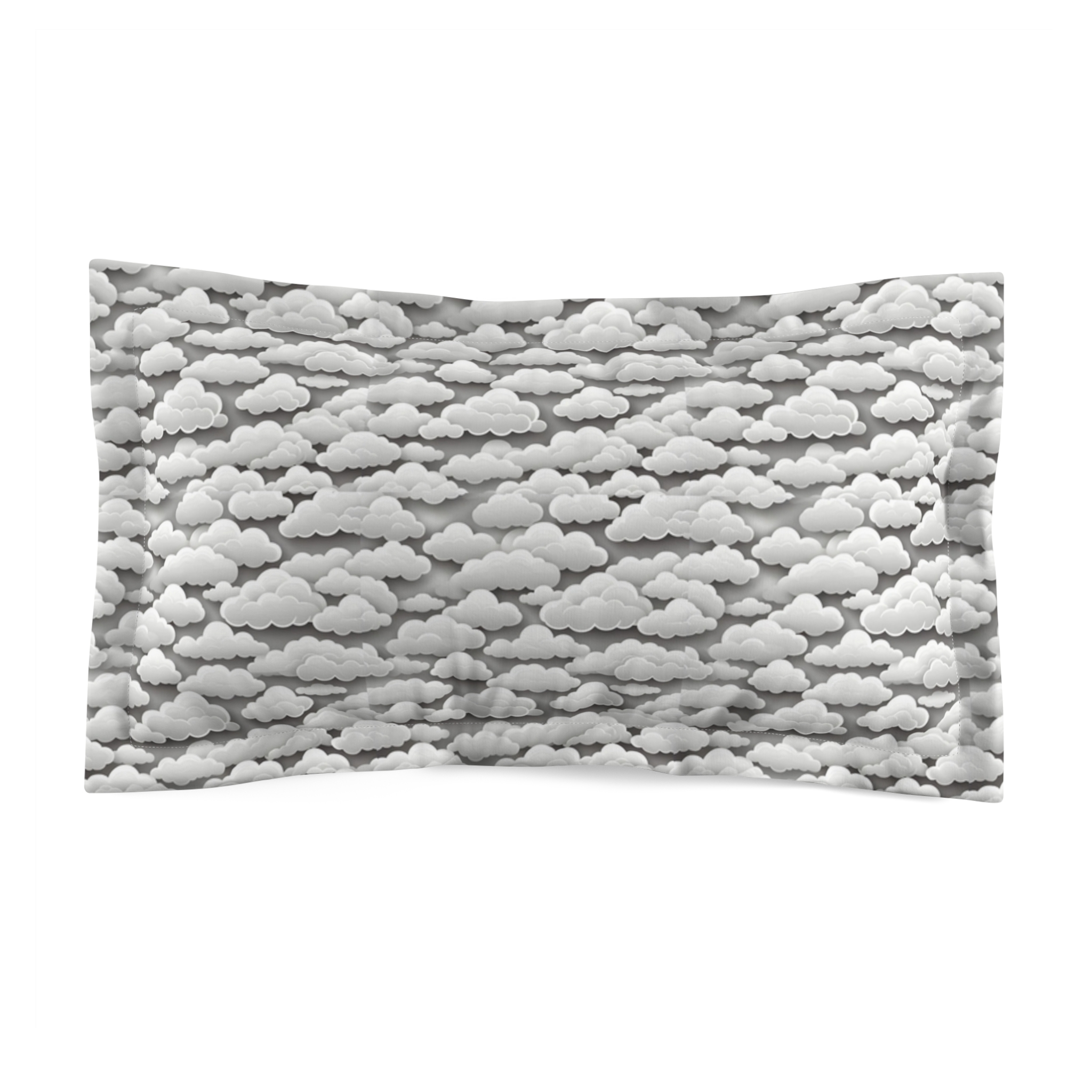 White Clouds Microfiber Pillow Sham (HLPS0015)