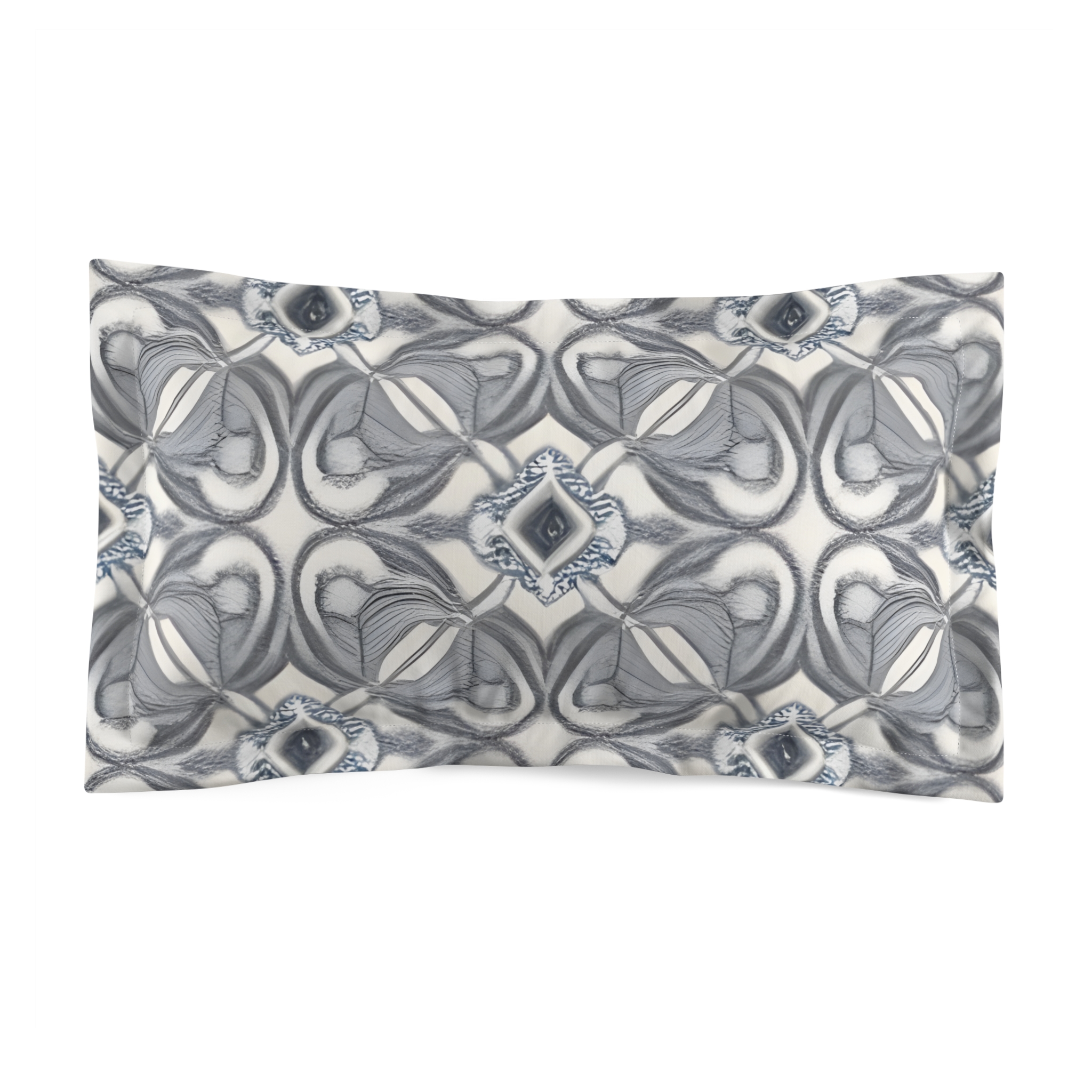 Grey and White Microfiber Pillow Sham (HLPS0074)