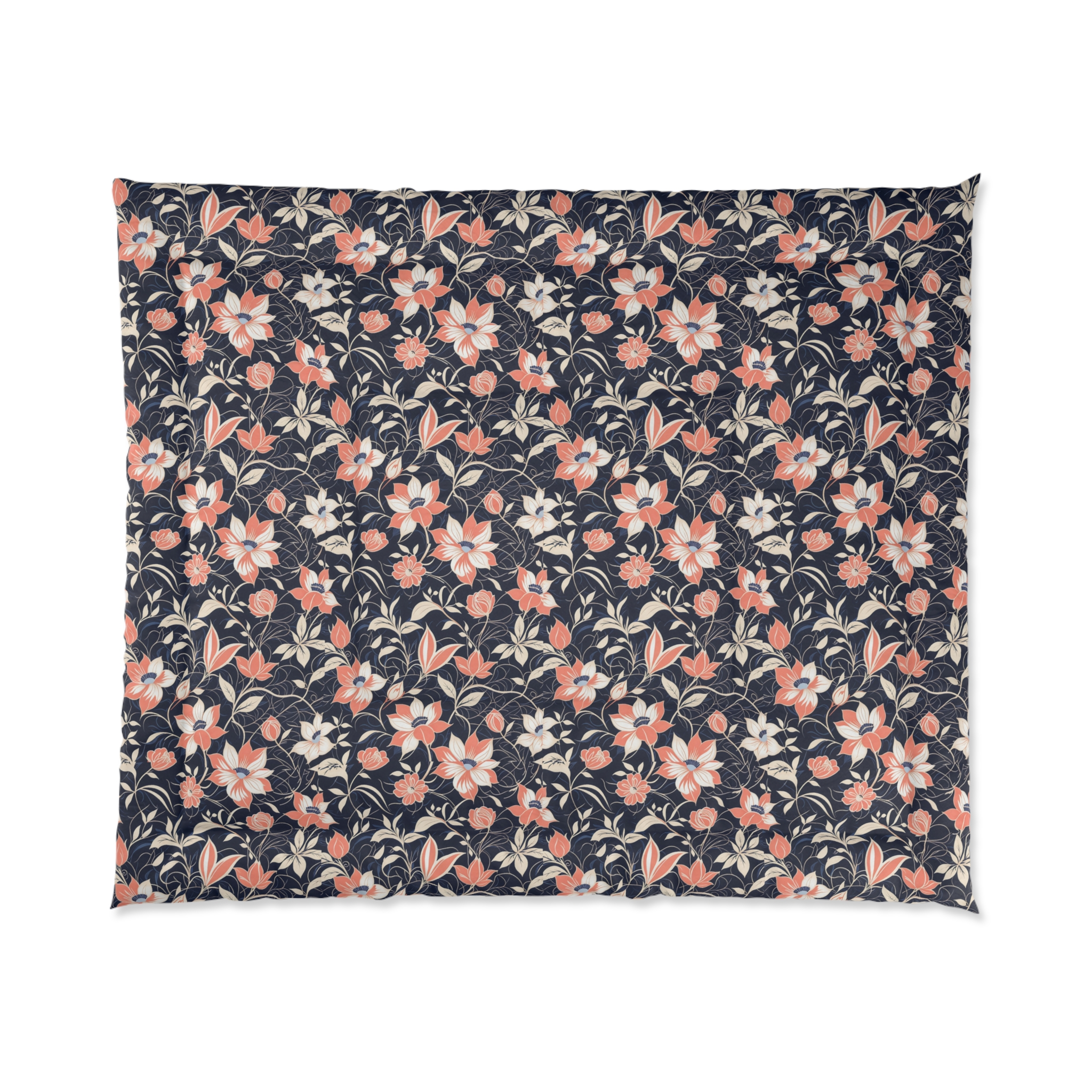 Navy Floral Comforter (HLC0006)