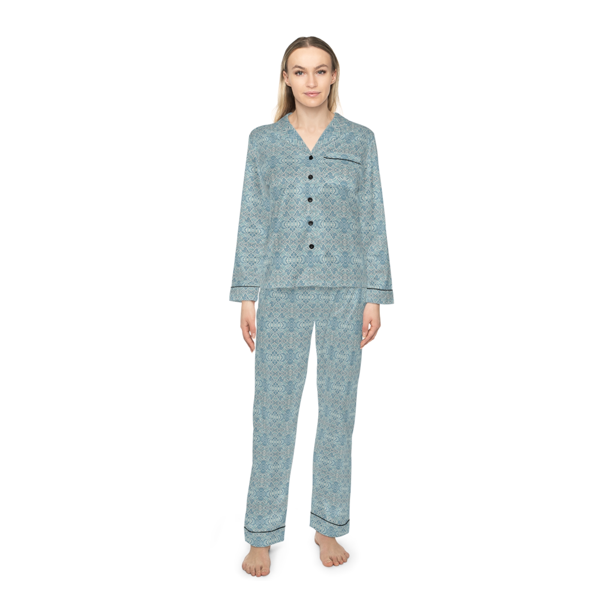 Rest Women's Satin Pajamas (HLPJ0083) - Image 3