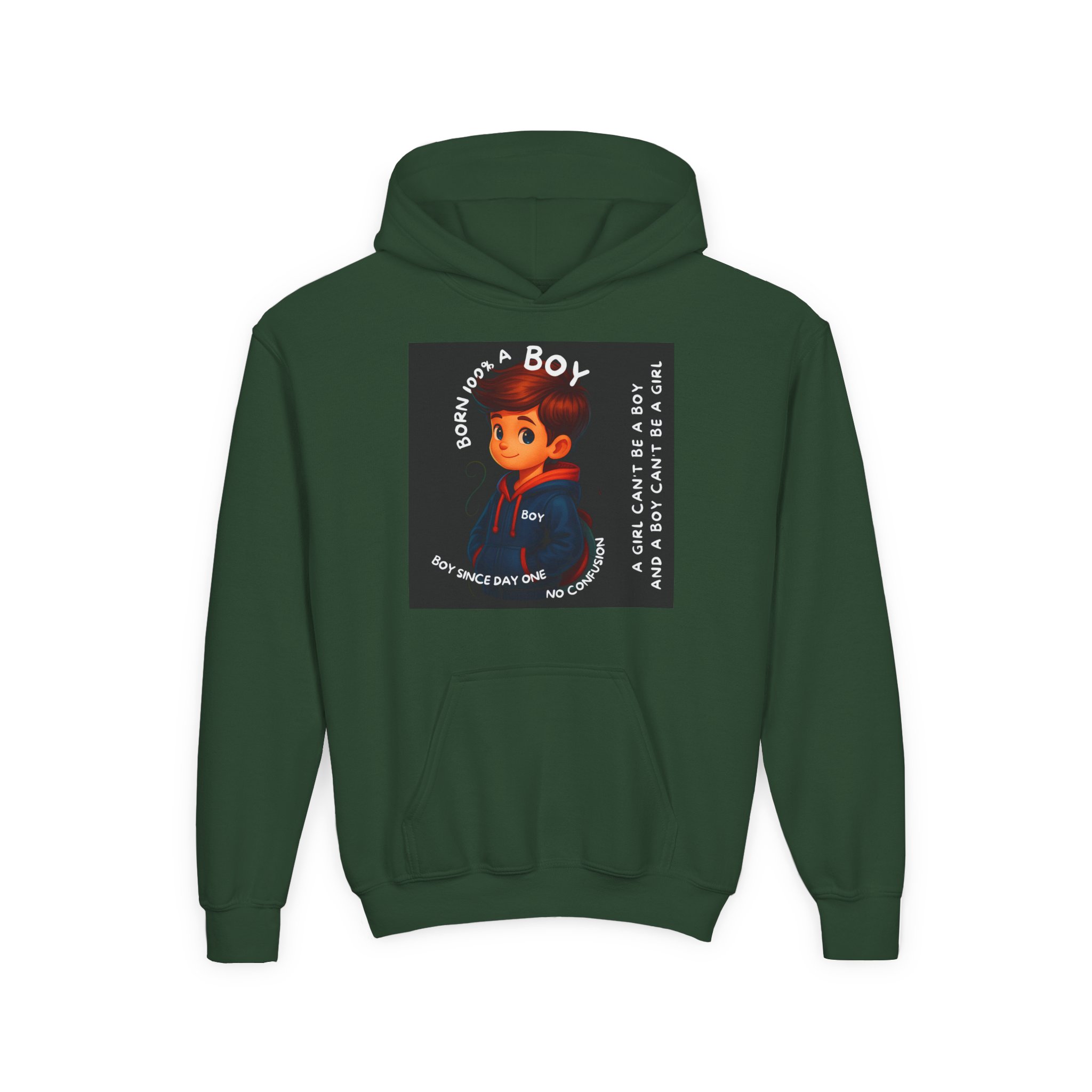 Boy Kids Hoodie - Sweatshirt, Boy is not a Girl - Image 13